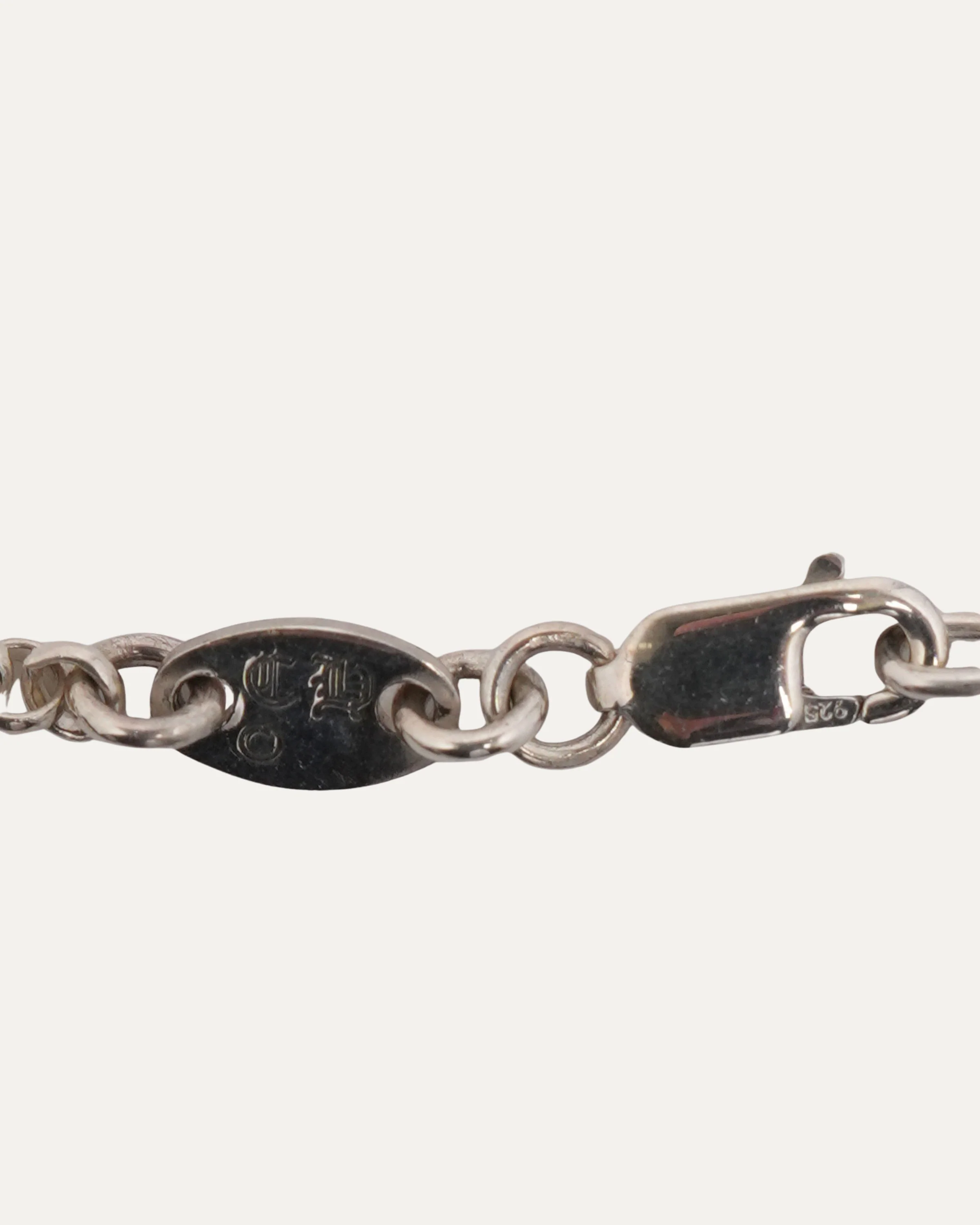 Diamond Safety Pin Roll Chain Necklace - Image 4