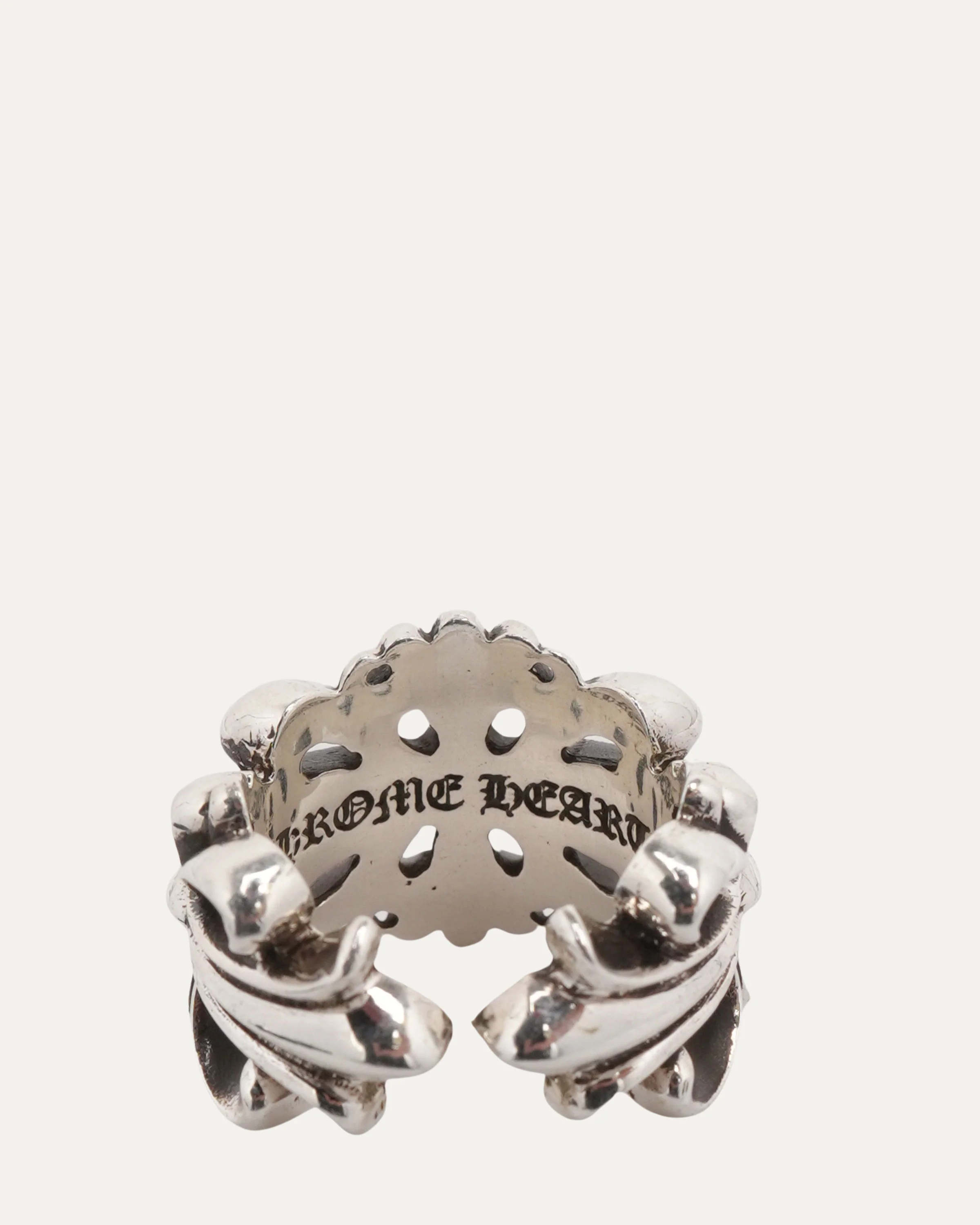 Double Floral Cross Ring - Image 2