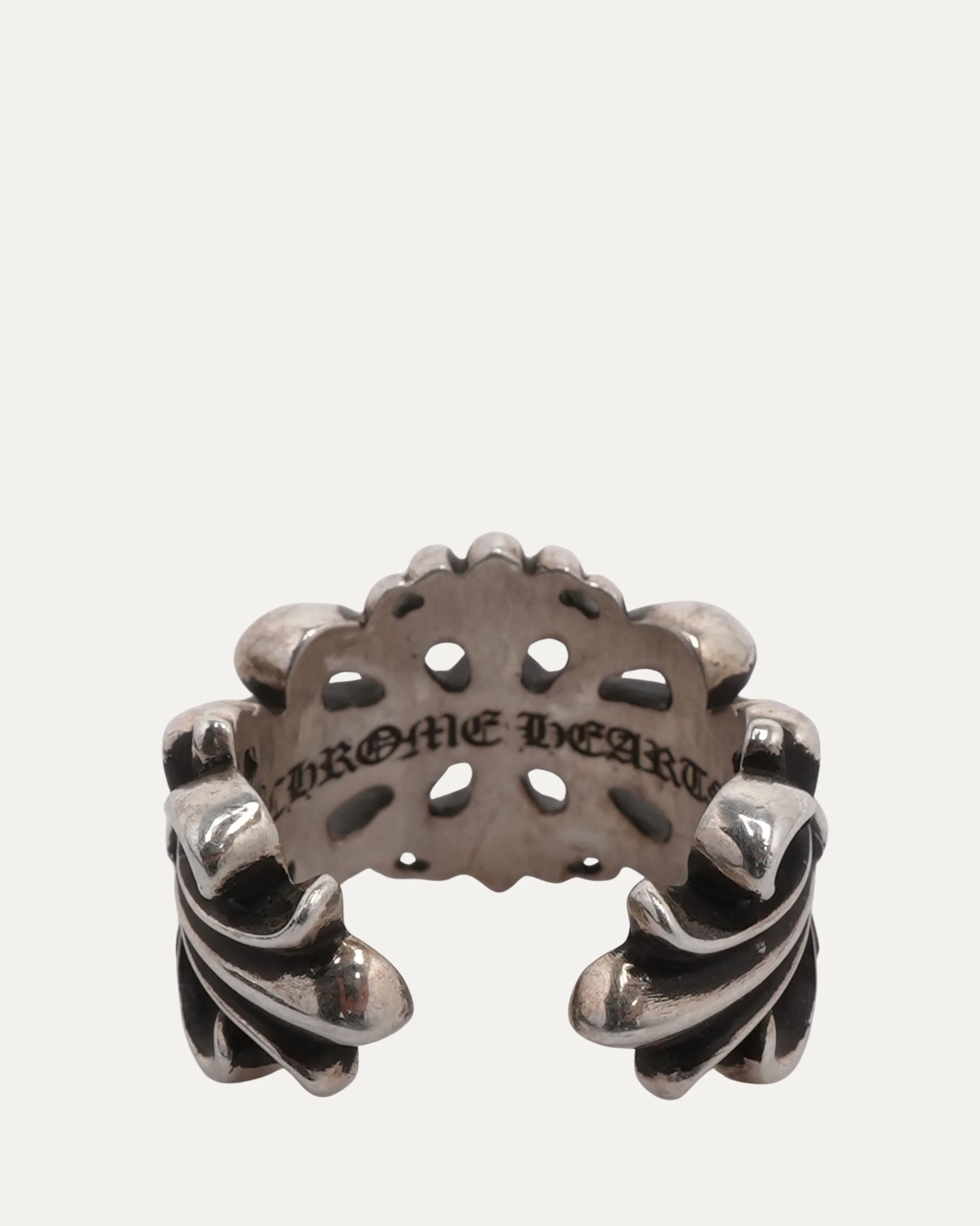 Double Floral Cross Ring - Image 2