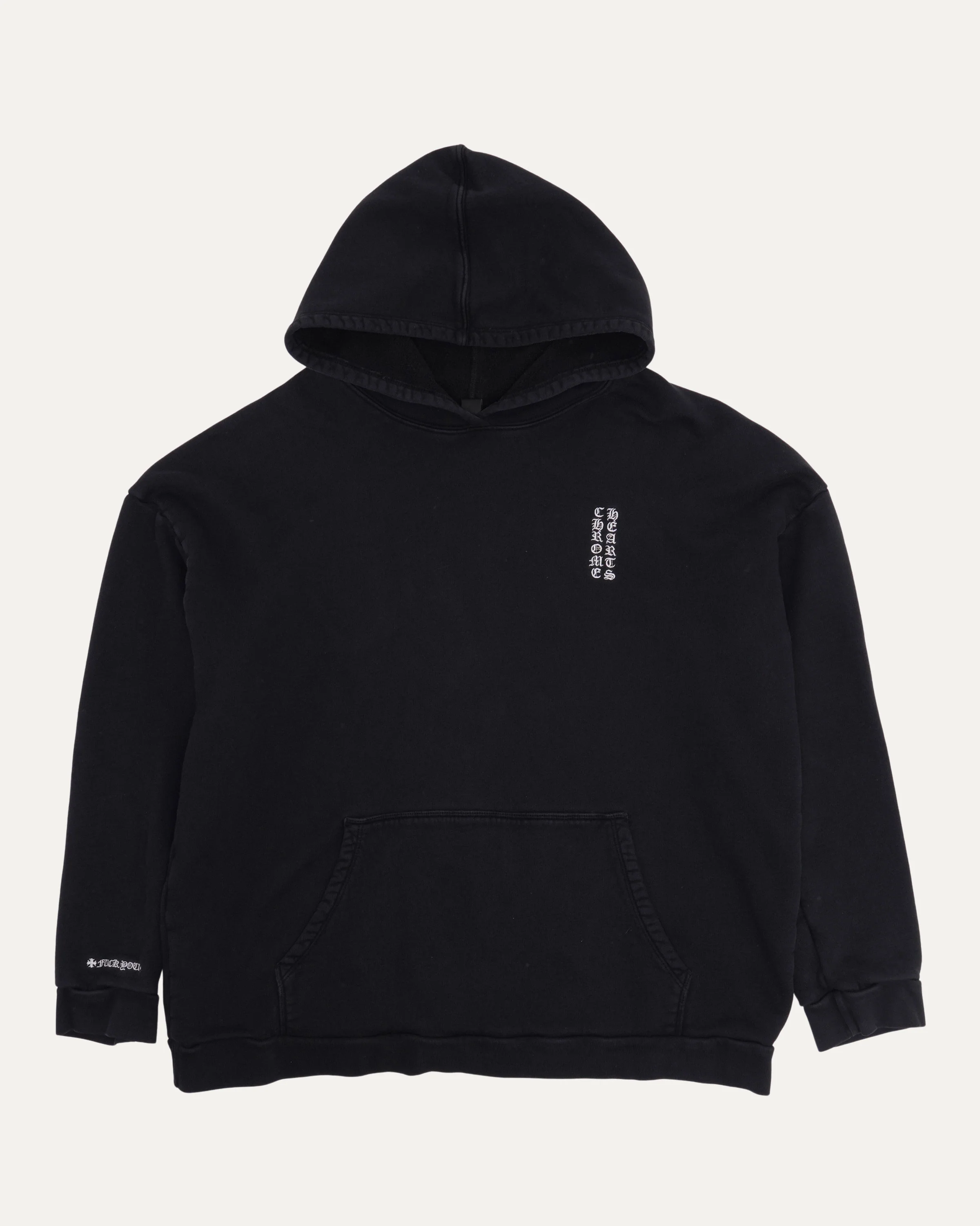 Embroidered Vertical Logo Hoodie