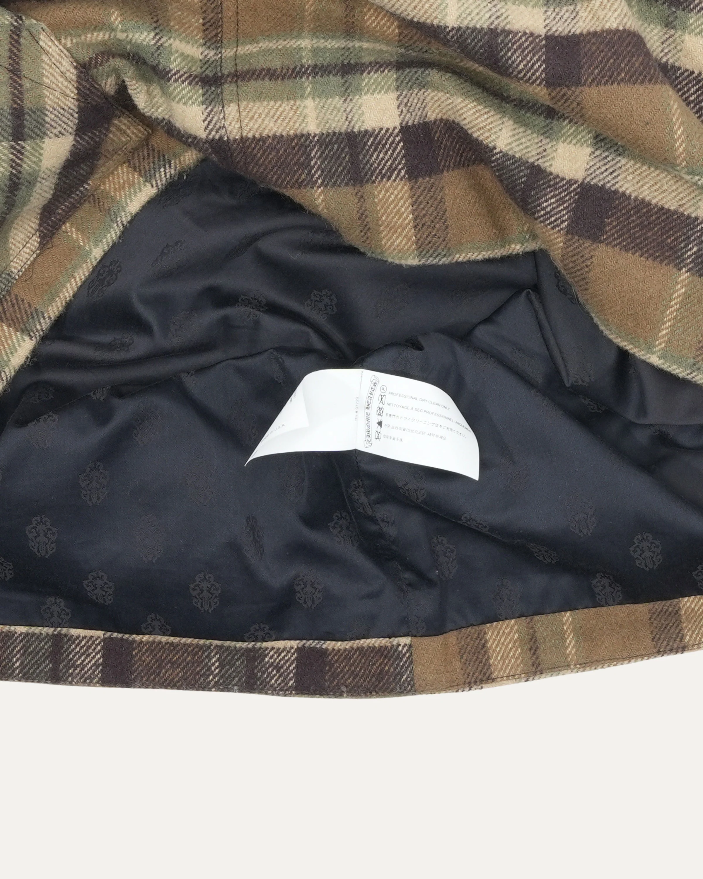 Flannel Shearling Collar Zip Up Jacket - Image 5