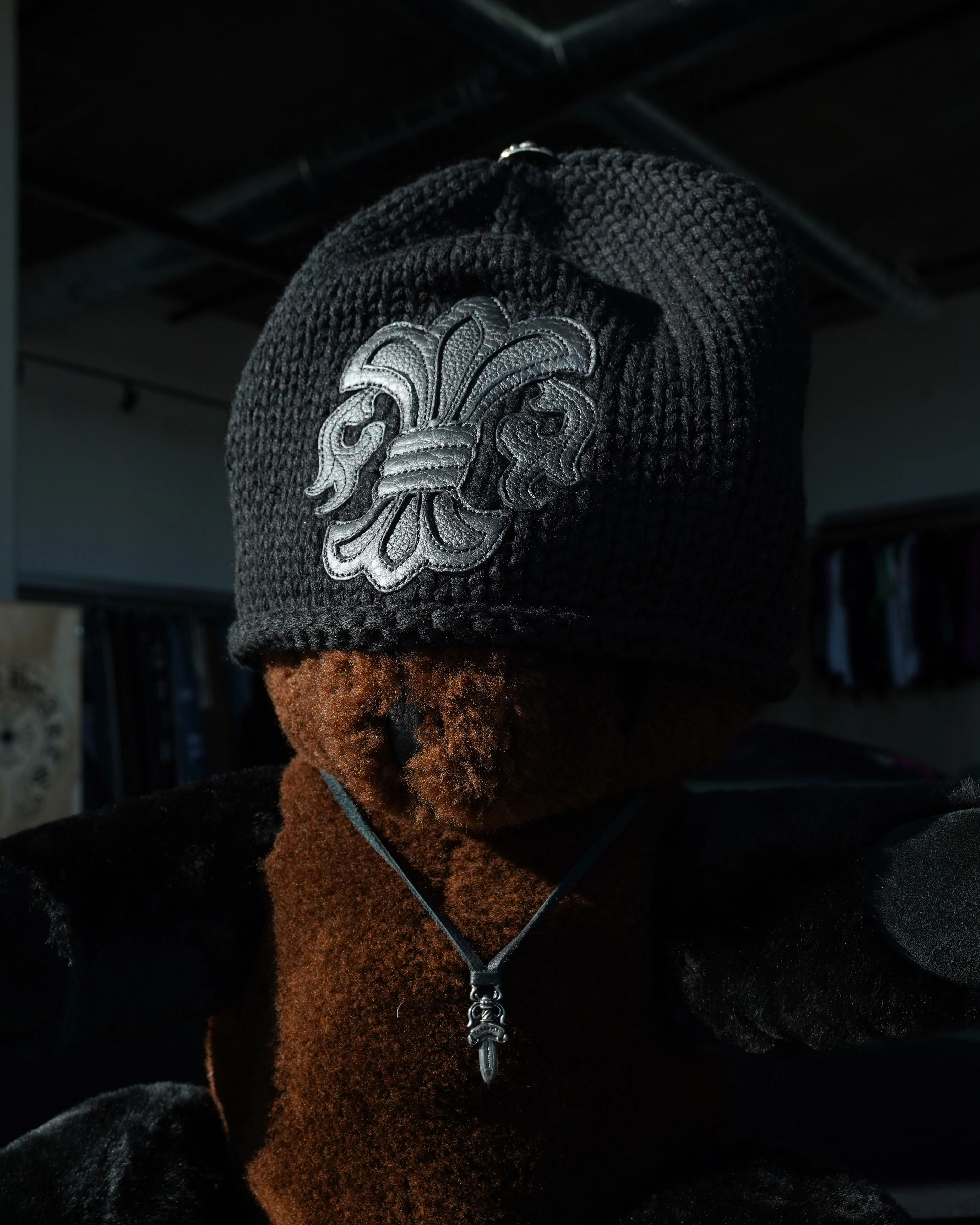 Fleur Cross Patch Beanie - Image 2