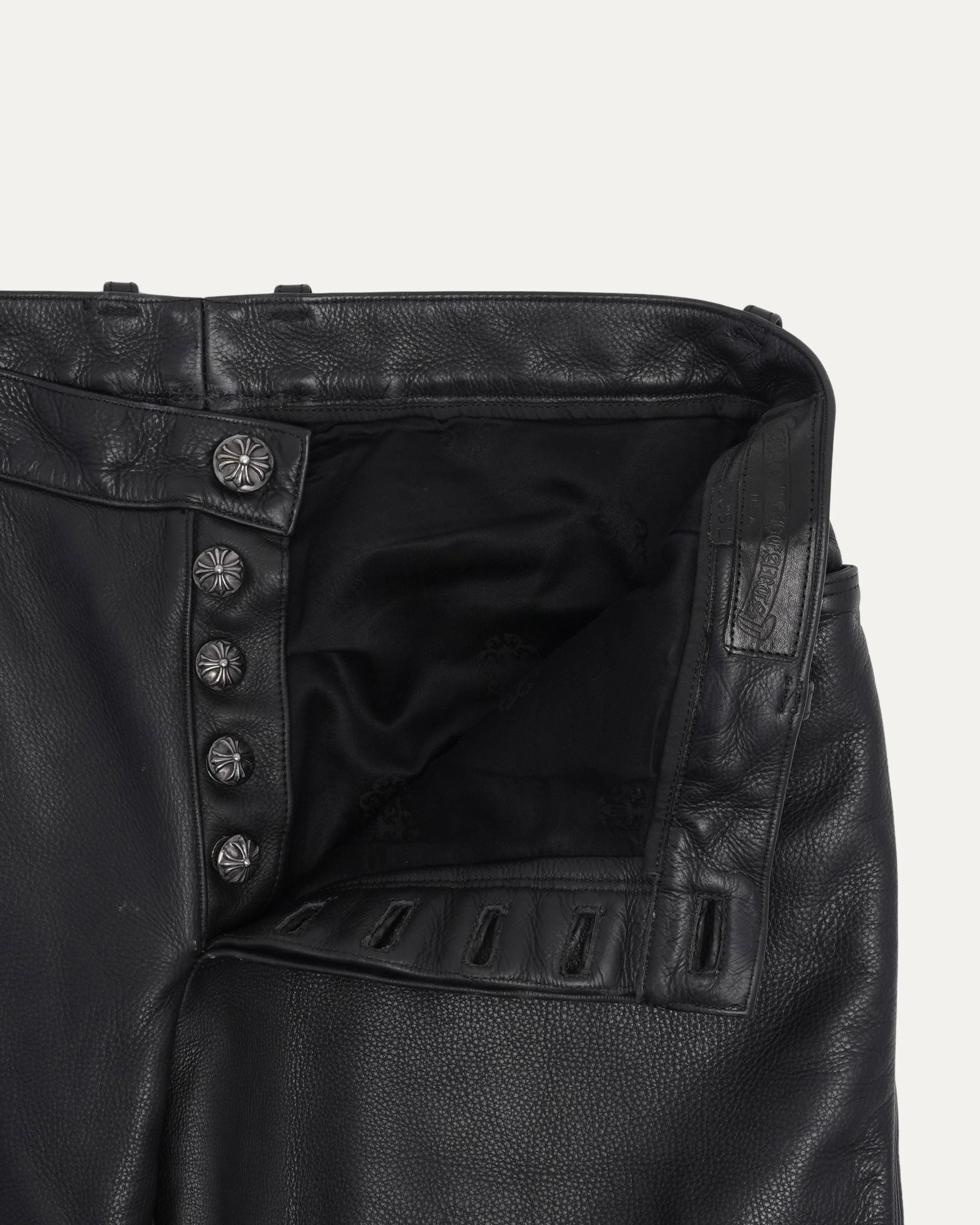 Fleur Knee Leather Pants - Image 3