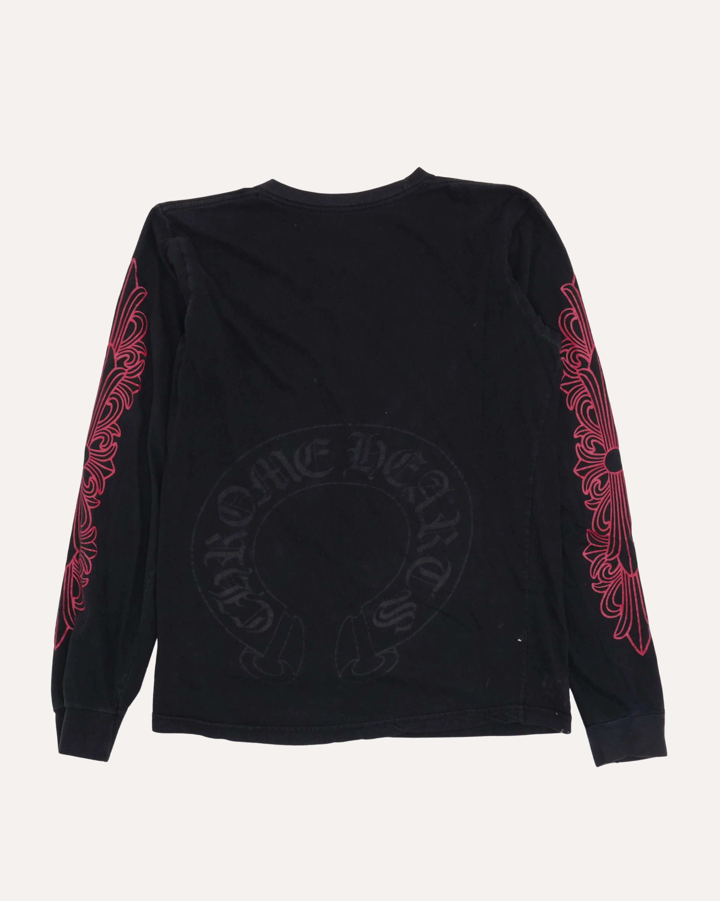 Floral Cross Long Sleeve Pocket T-Shirt - Image 2