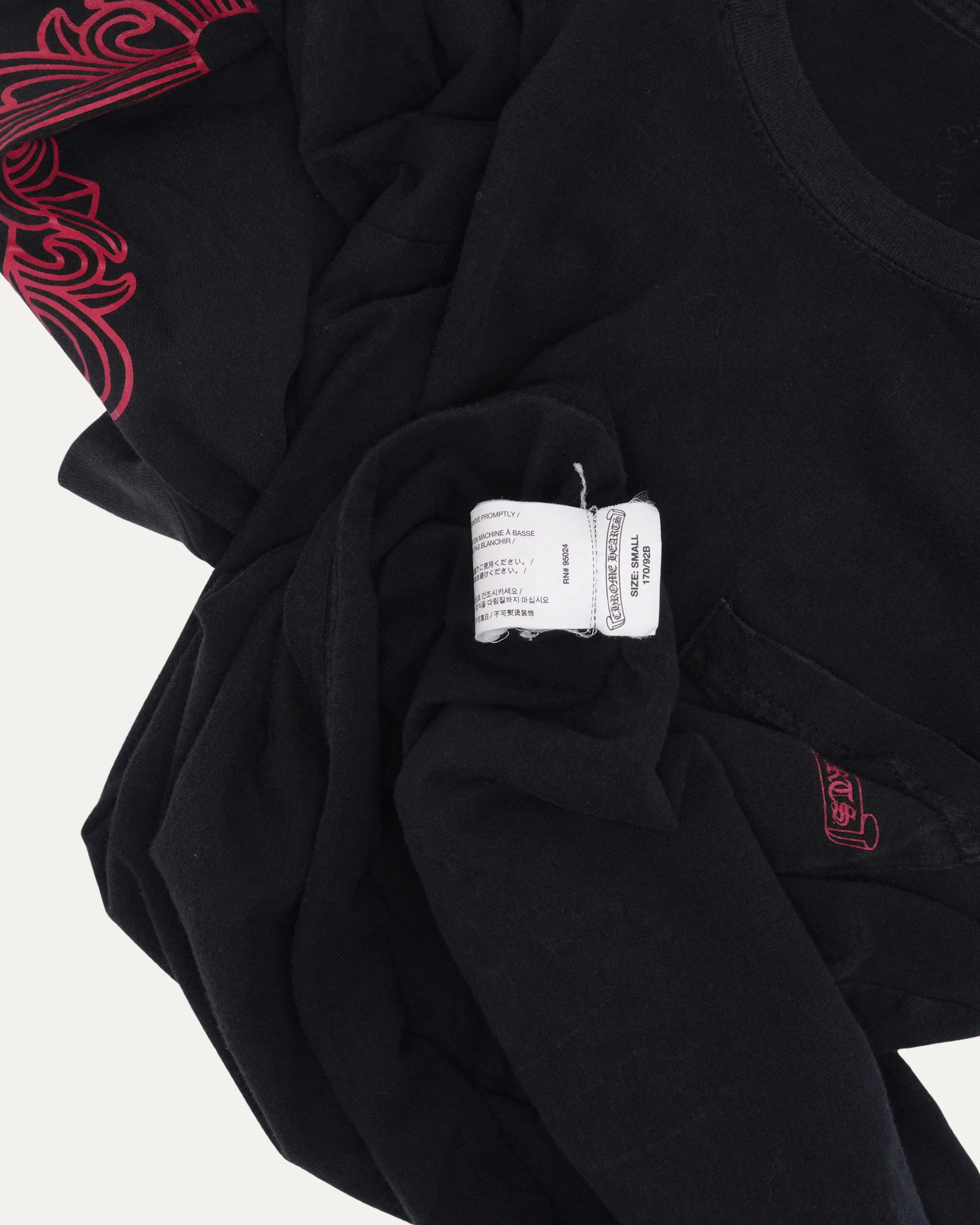 Floral Cross Long Sleeve Pocket T-Shirt - Image 4