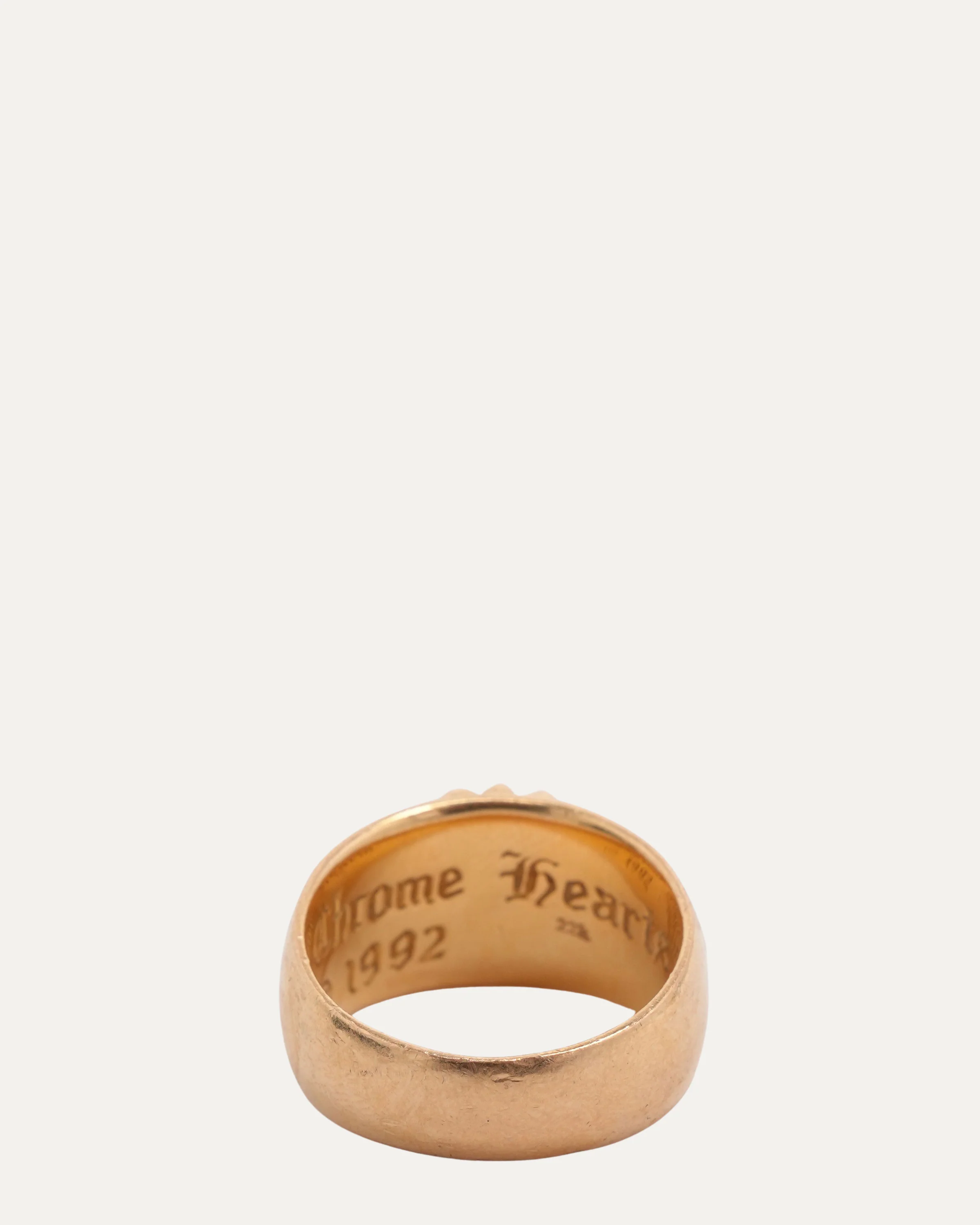 Gold and Diamond Floral Cross Ring - Image 2