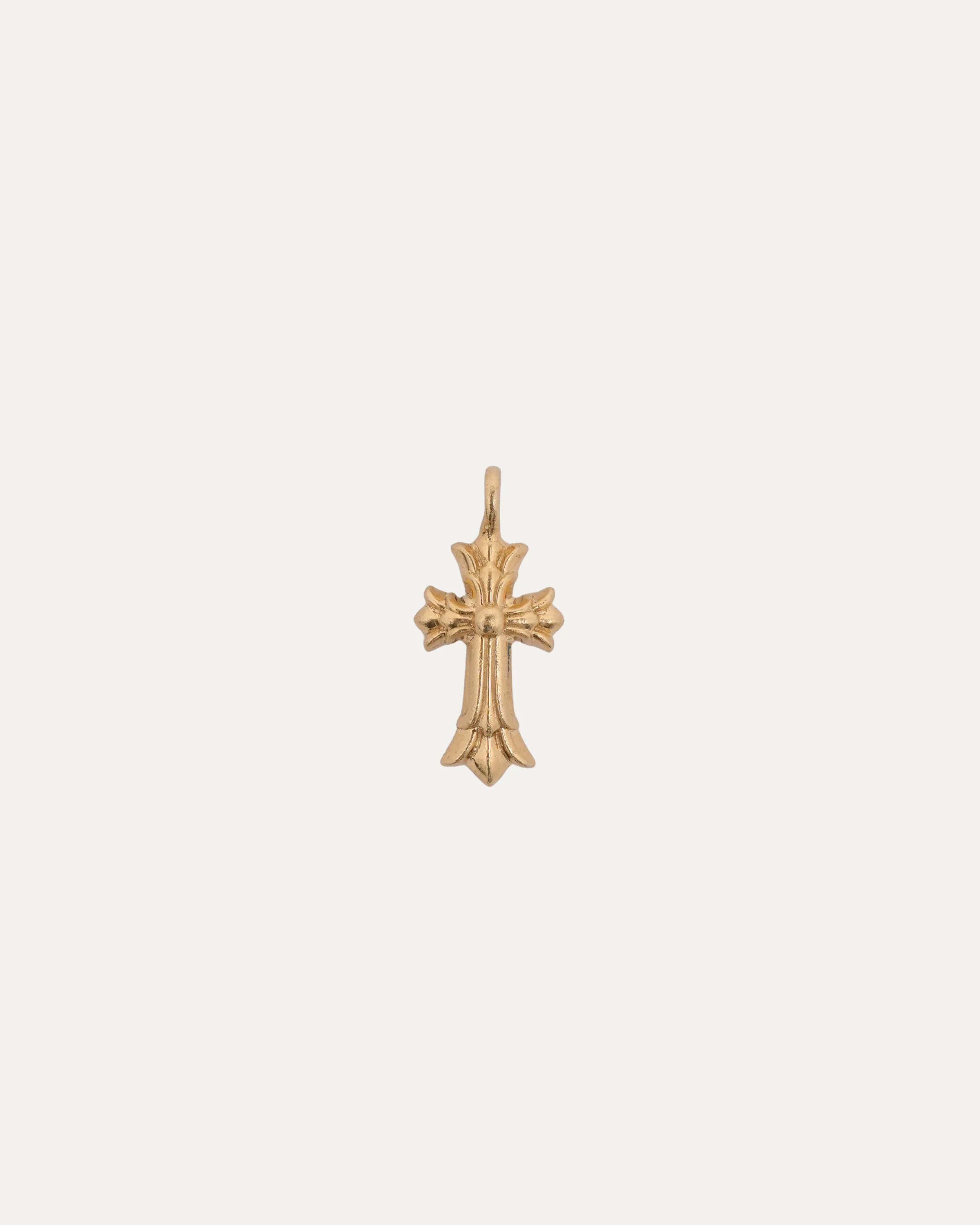 Gold Double Cross Pendant