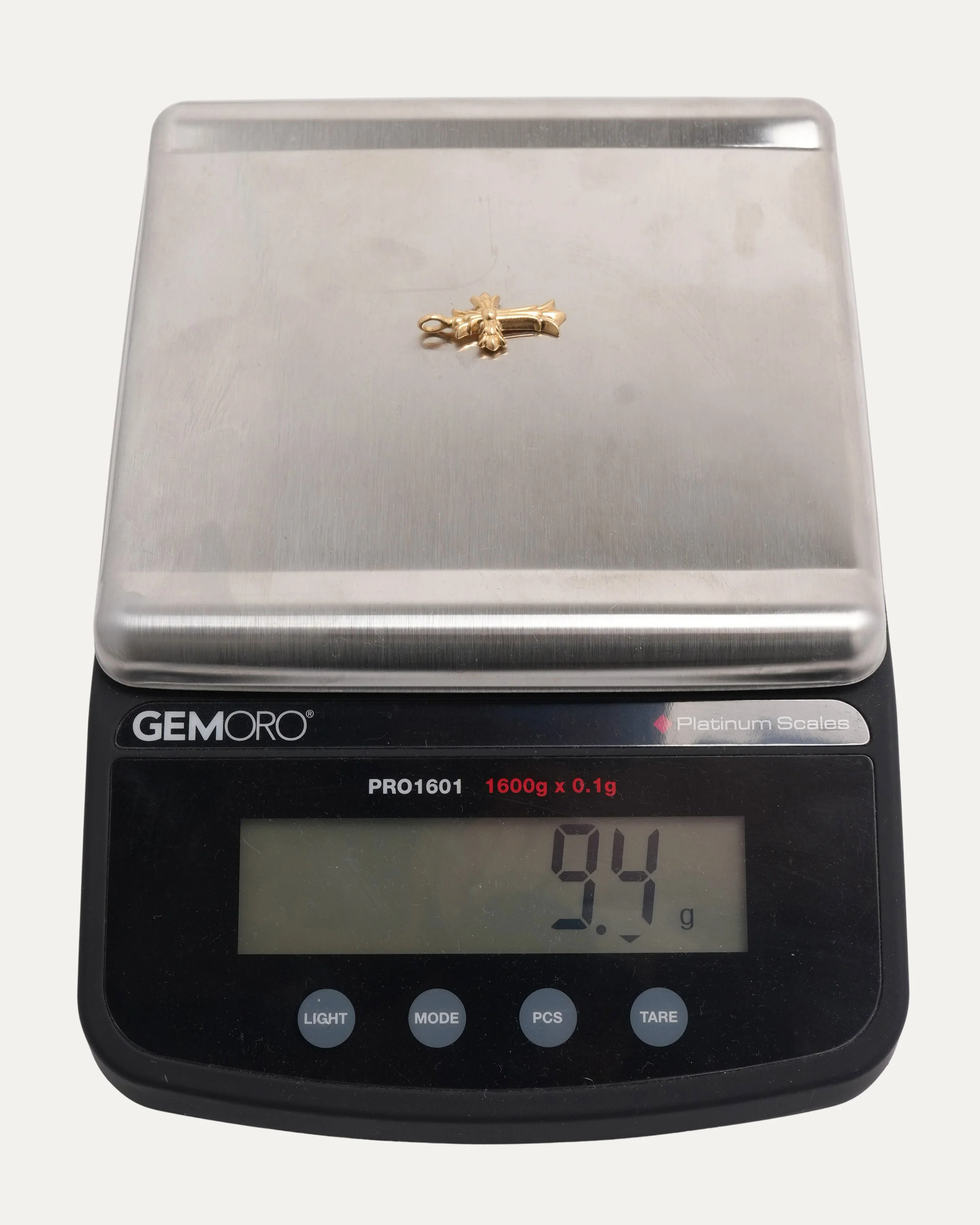 Gold Double Cross Pendant - Image 3