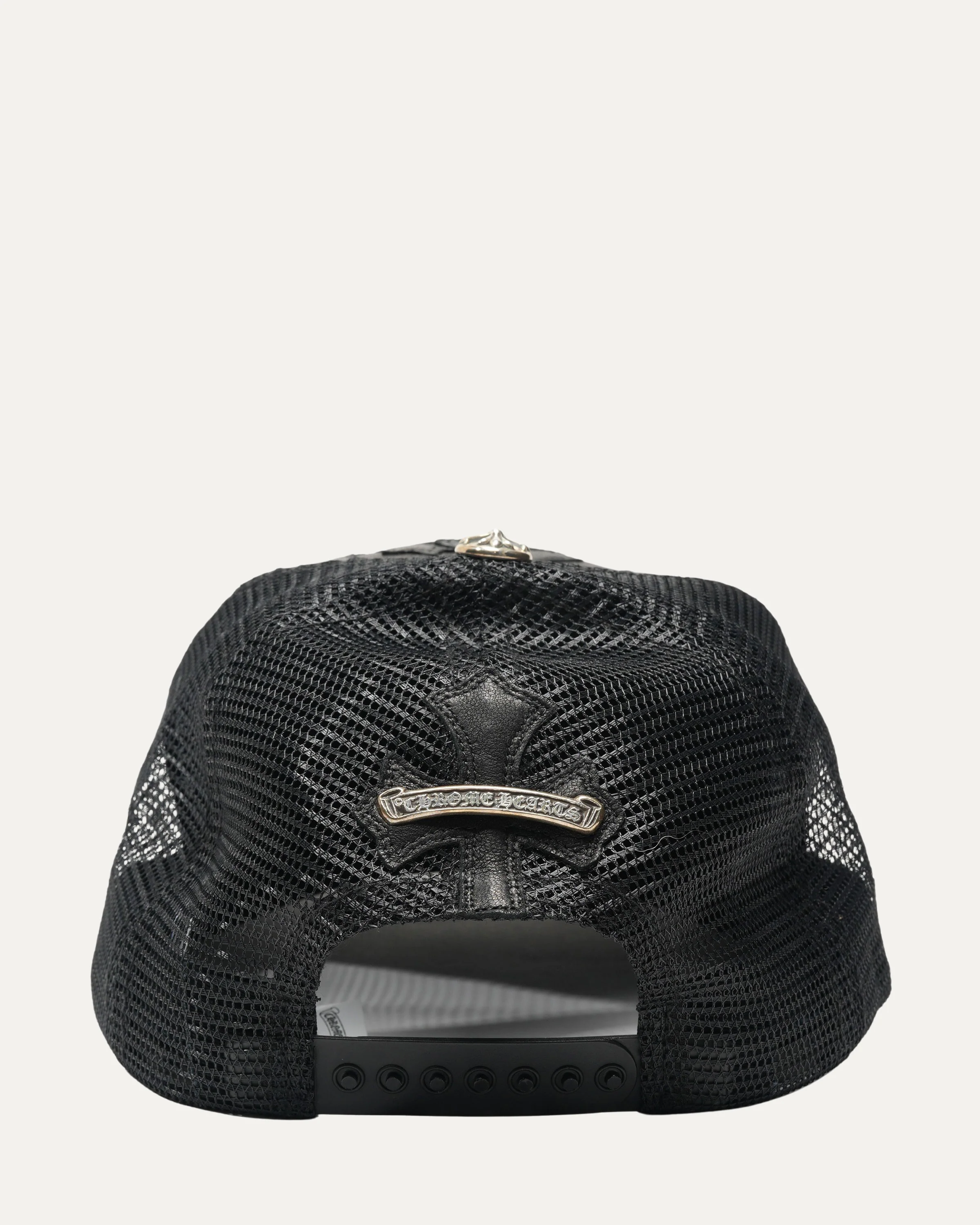 Leather Cross Patch Trucker Hat - Image 2