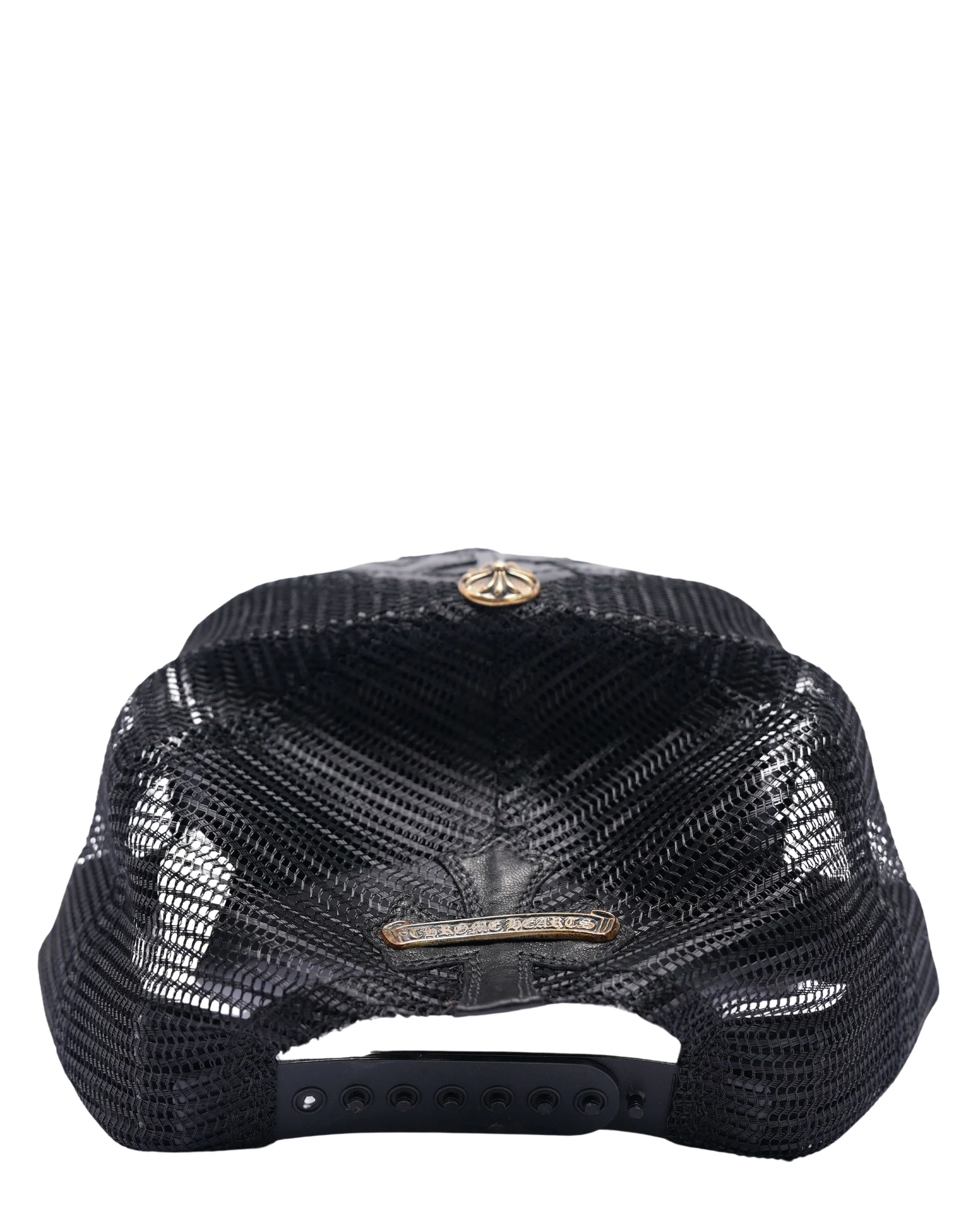 Leather Multi Cross Patch Trucker Hat - Image 2