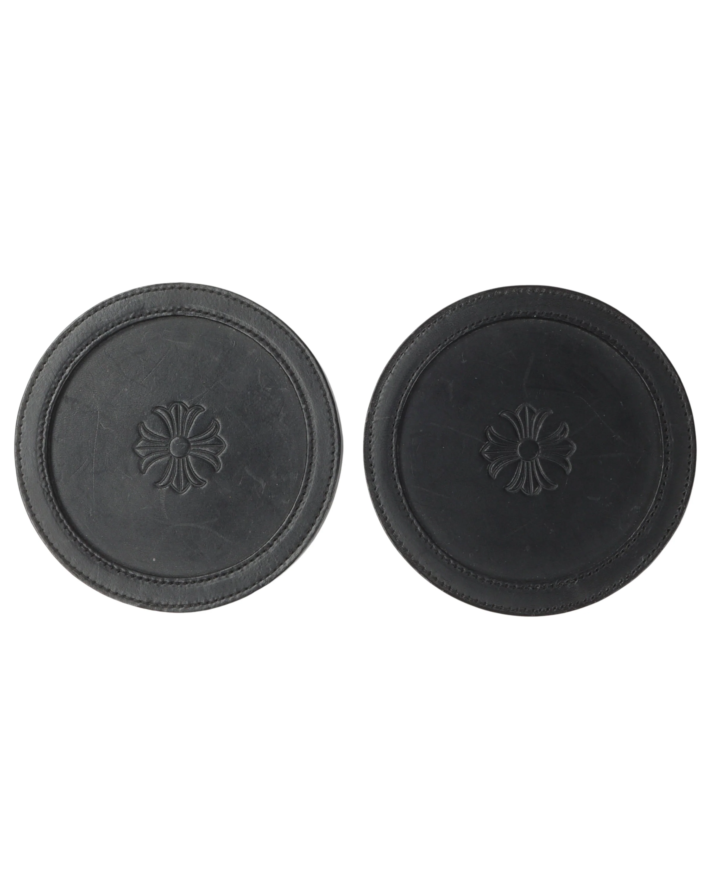 Leather Plus Cross Coaster Set