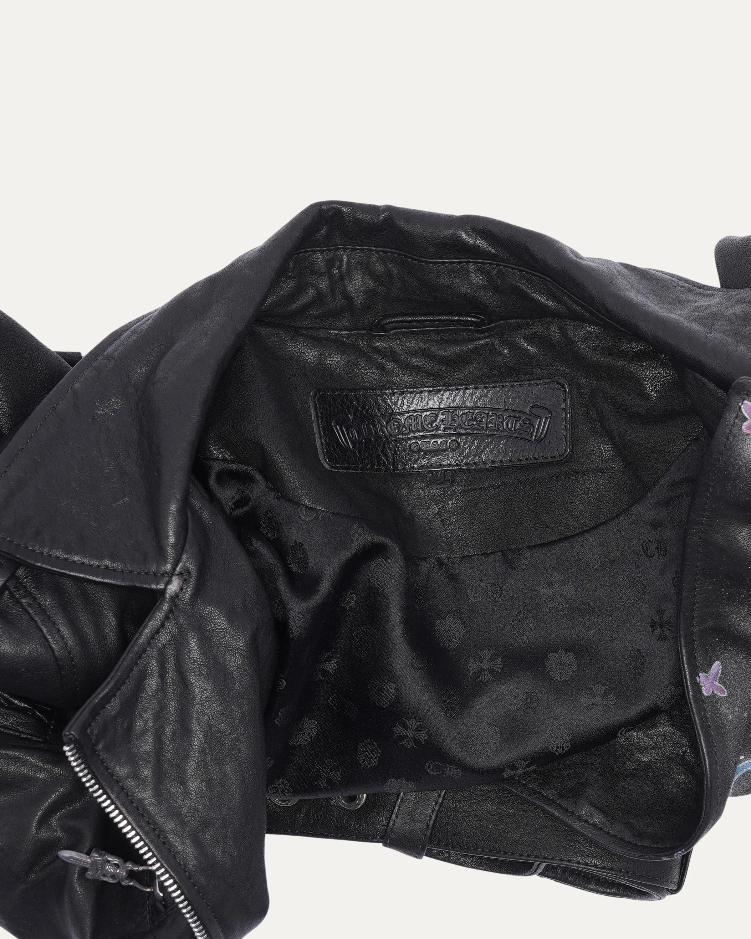 Matty Boy Patch Leather Jacket - Image 4