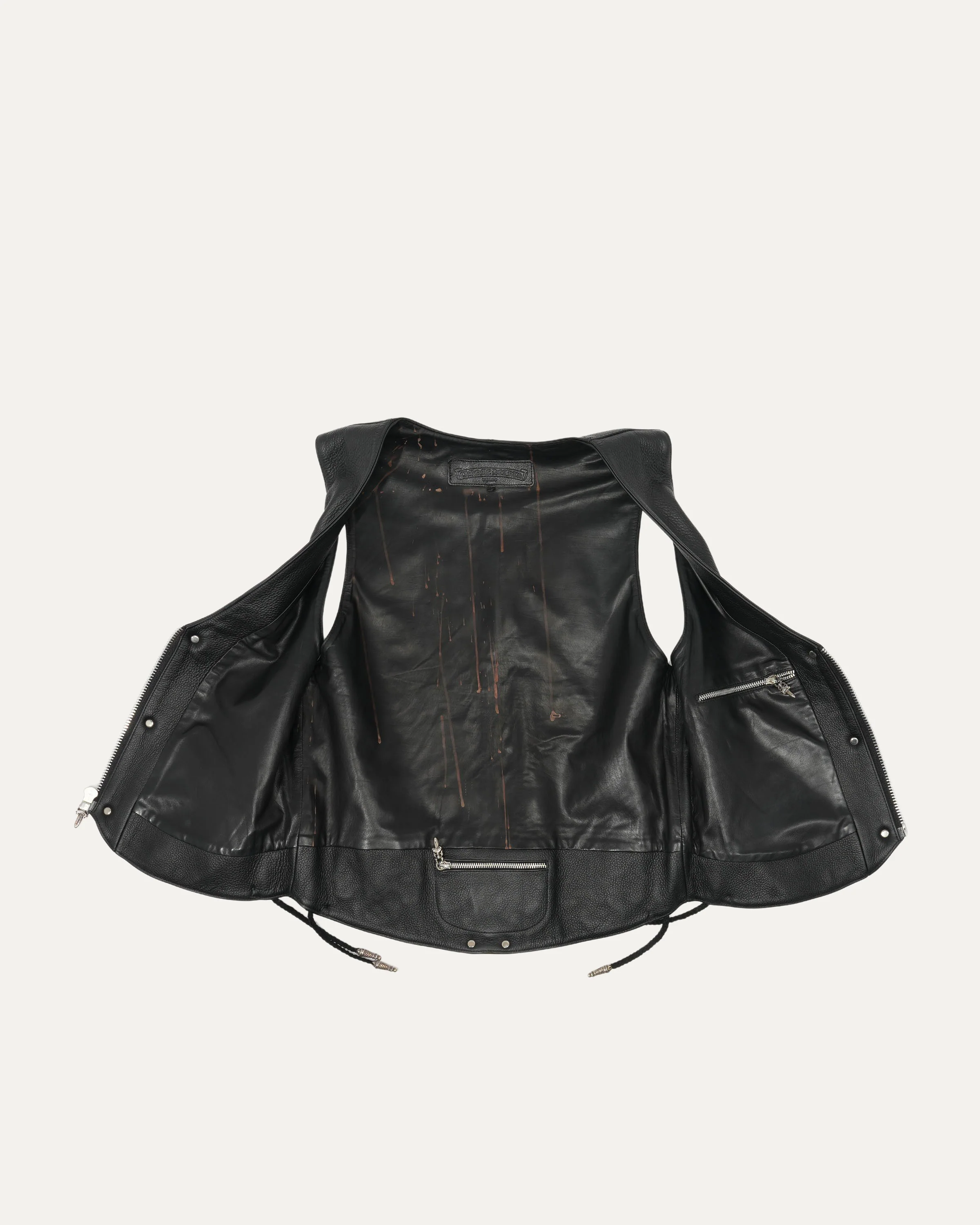 Matty Boy Sex Records Leather Vest - Image 4