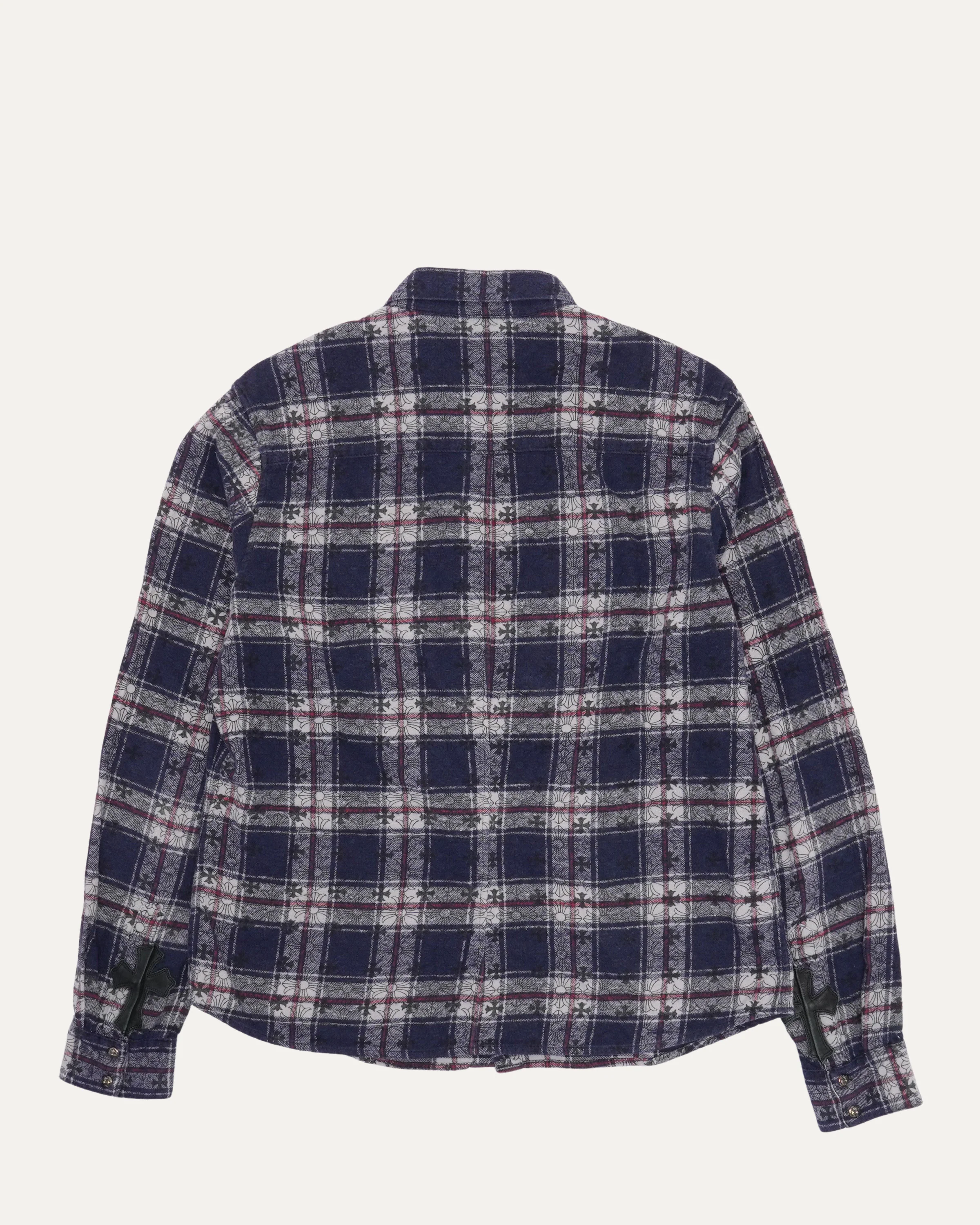 Monogram Cross Patch Loose Ends Flannel Shirt - Image 2