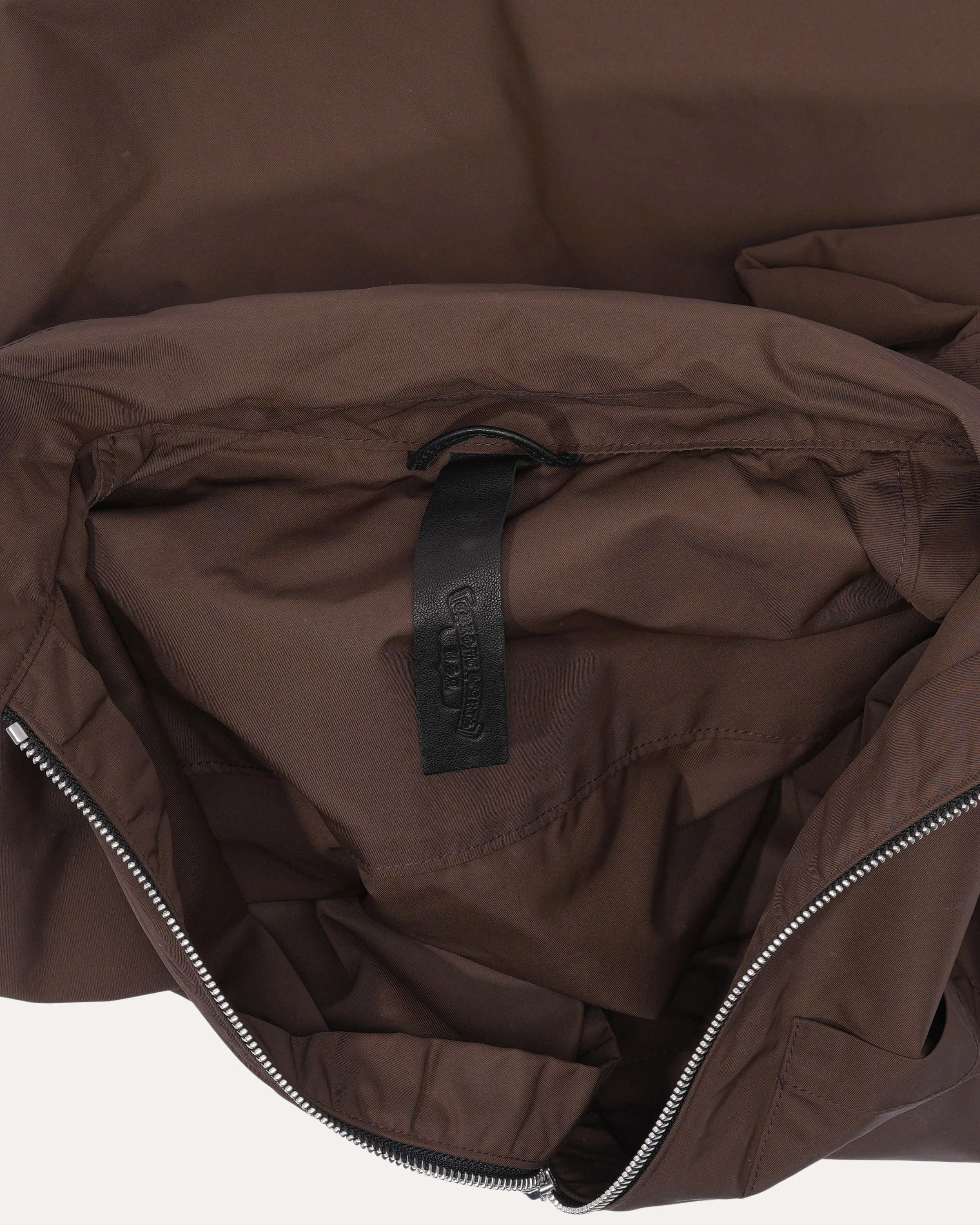 Nylon and Leather Sedated Zipper Shirt - Image 3