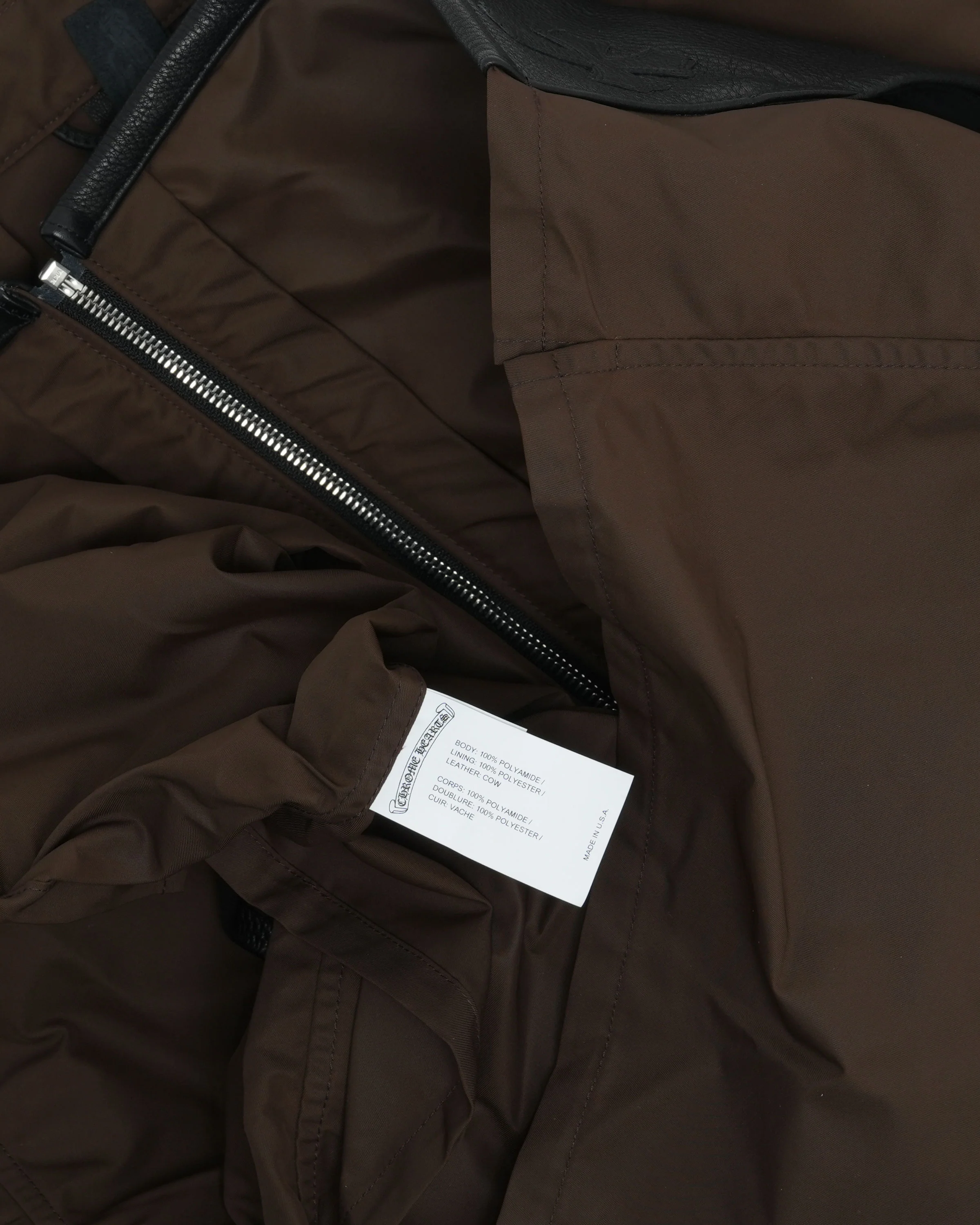 Nylon Leather Zip Up Shirt - Image 4