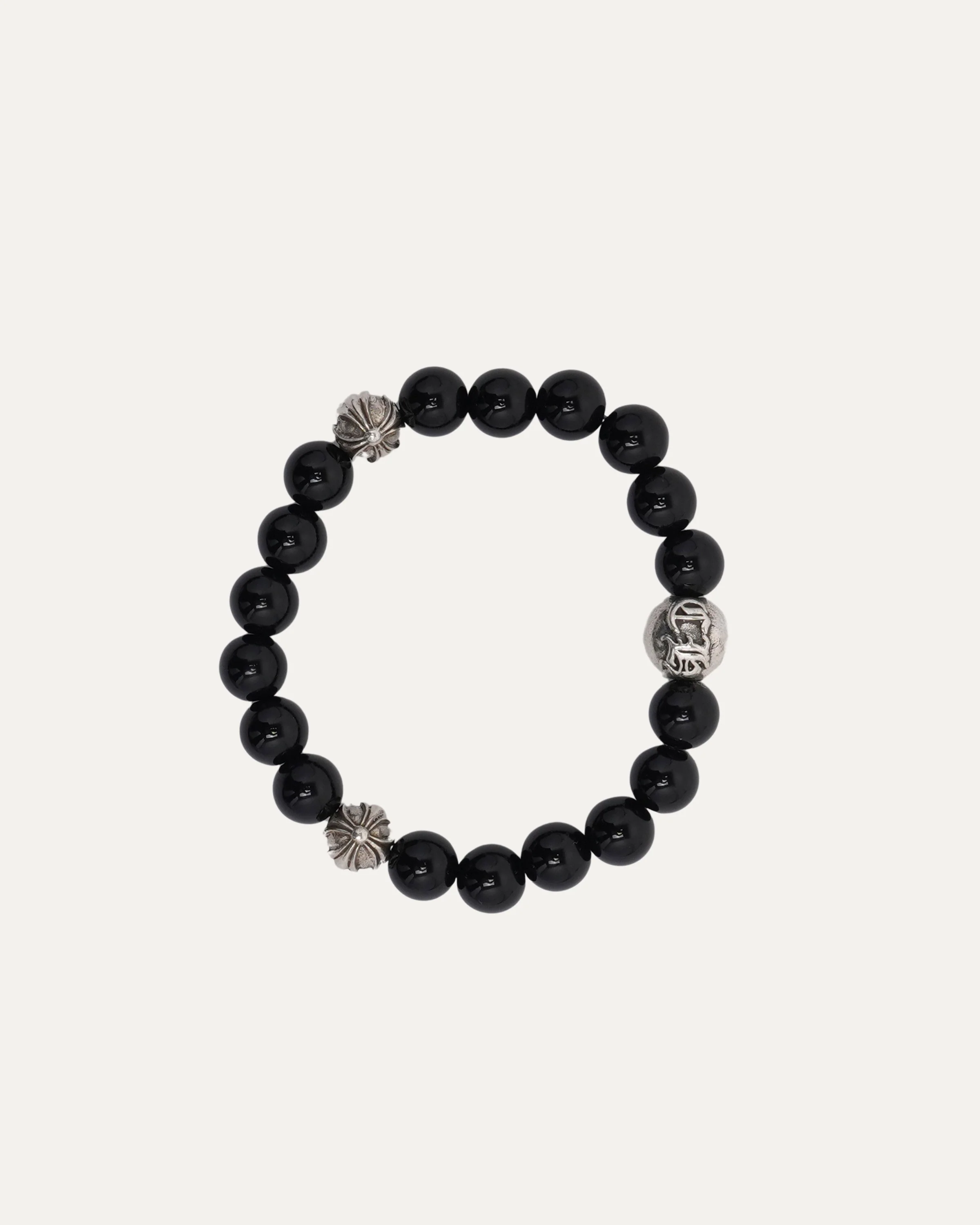 Onyx Plus Ball Bead Bracelet