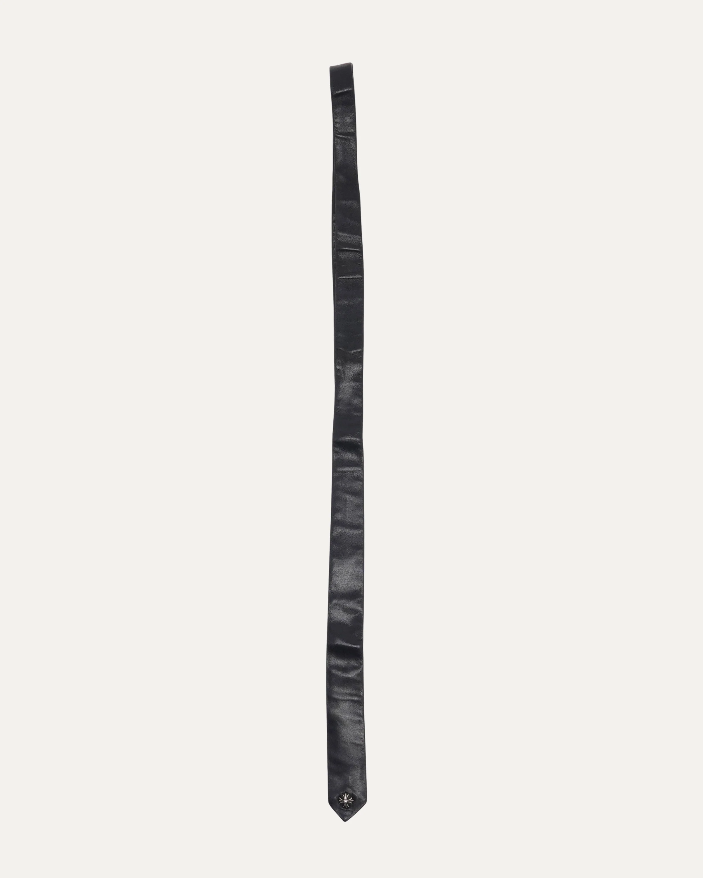 Plus Cross Embellished Leather Tie