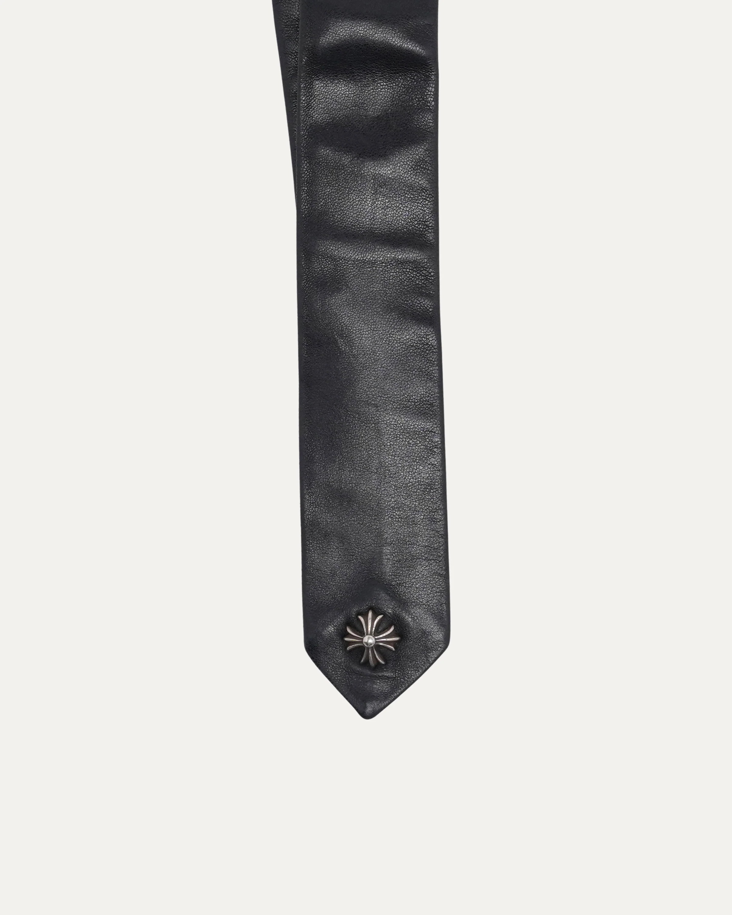 Plus Cross Embellished Leather Tie - Image 3