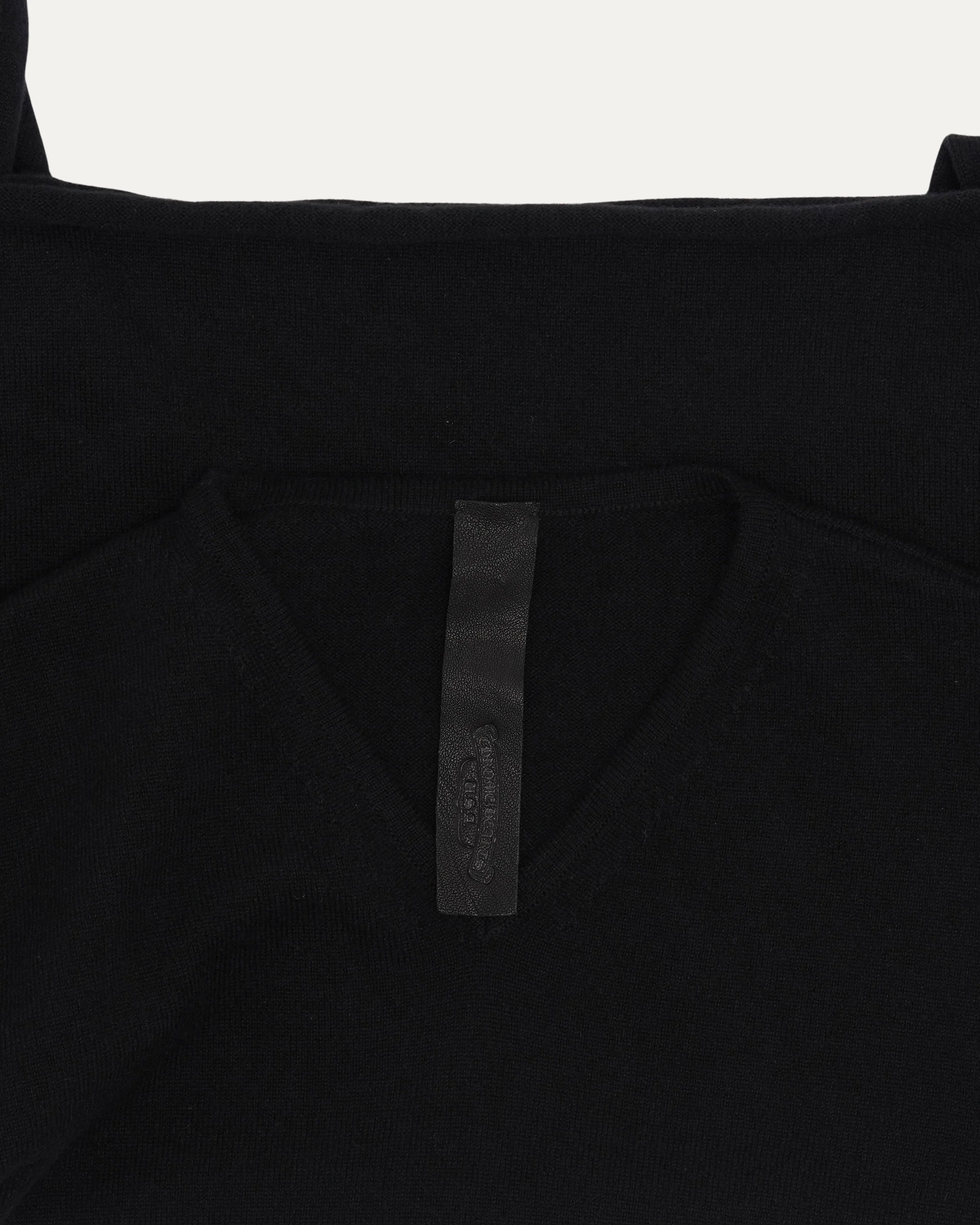 Rhinestone Hairy Cross Cashmere V-Neck Sweater - Image 3