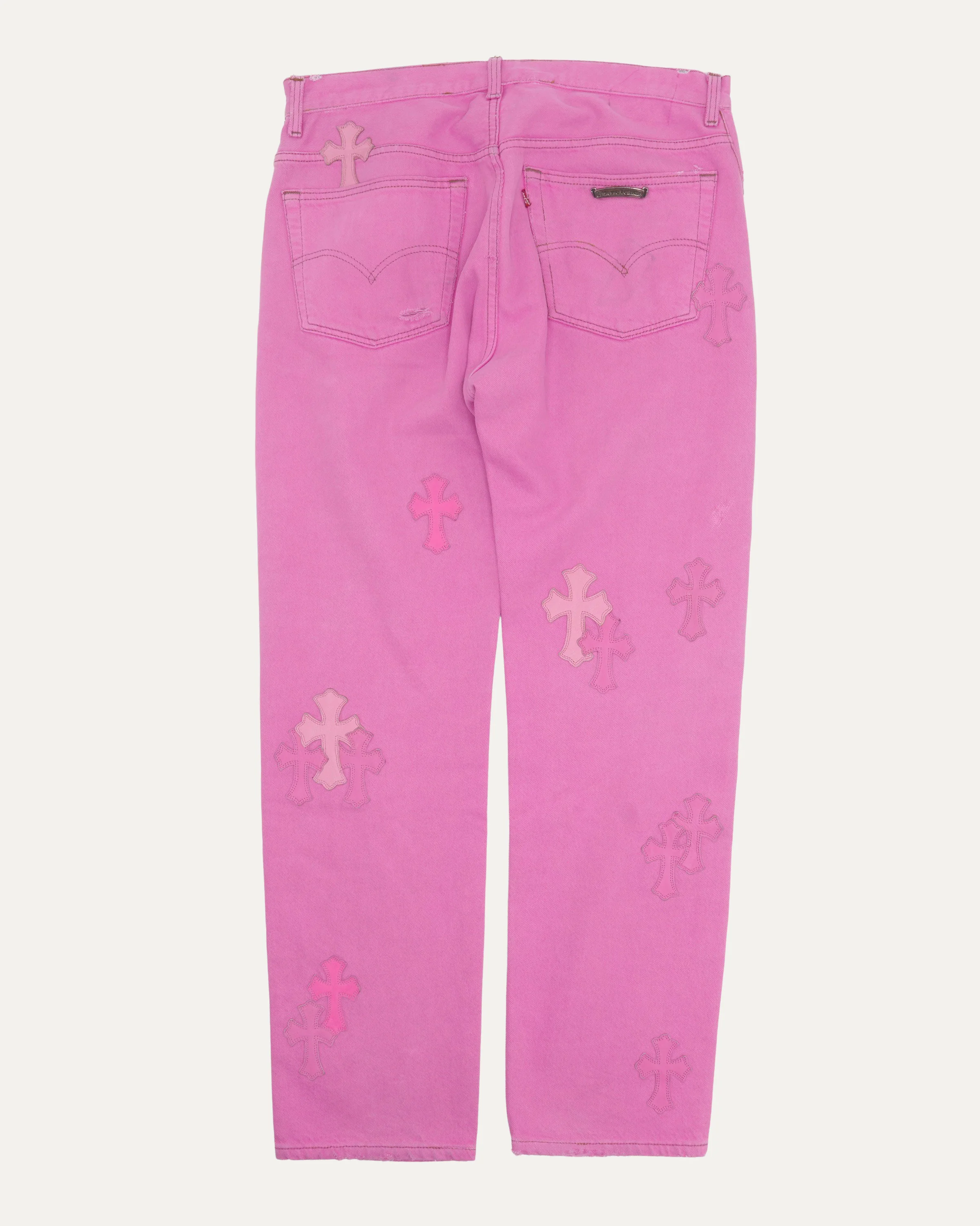 Sex Records Repaired Levi's 501 Cross Patch Jeans - Image 2