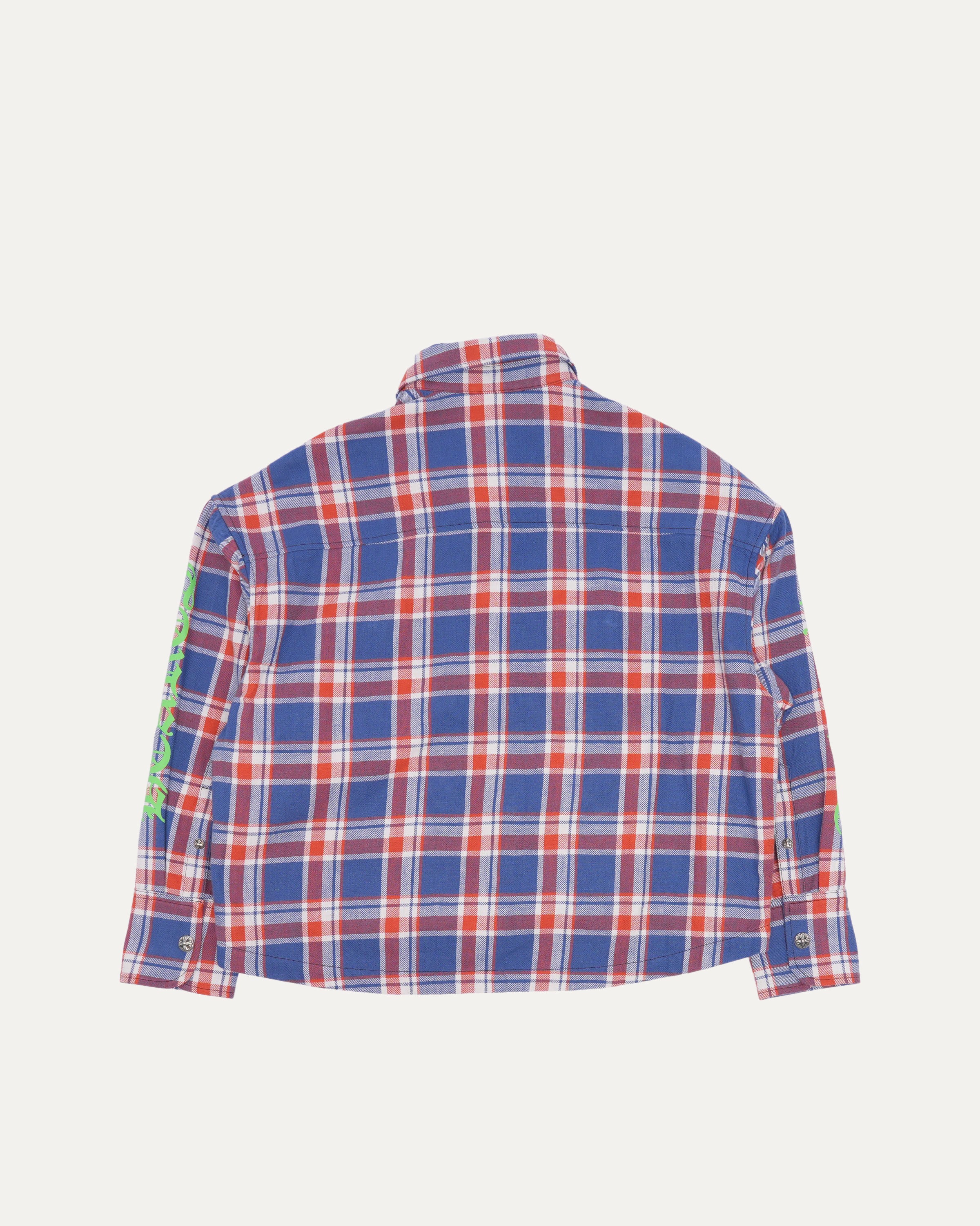 Sleeve Print Flannel Shirt - Image 2
