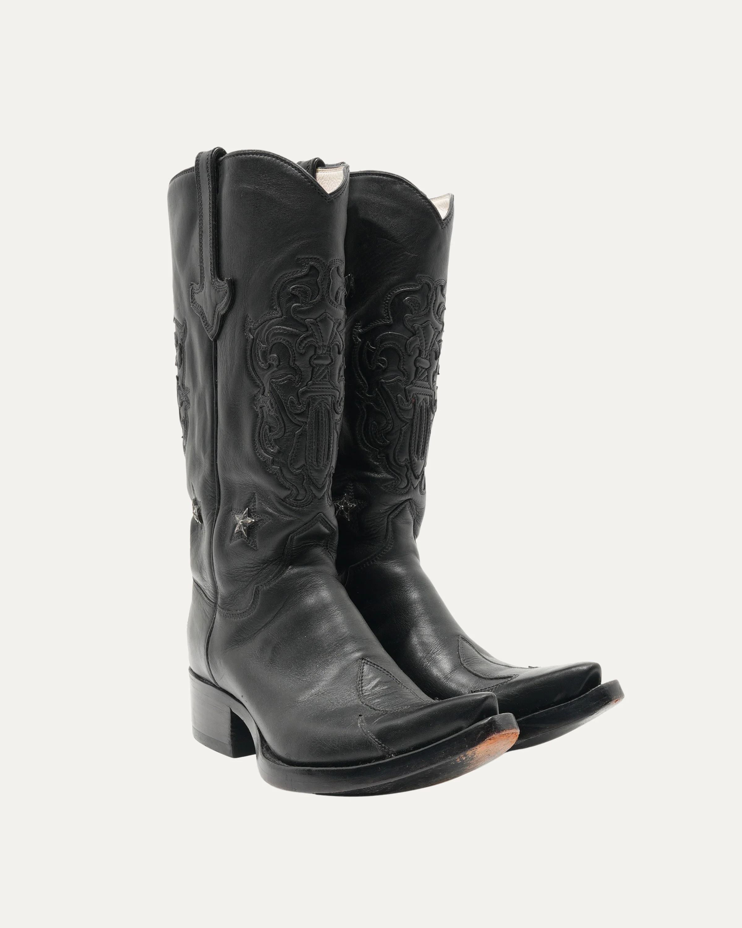 Star Embellished Western Cowboy Boots