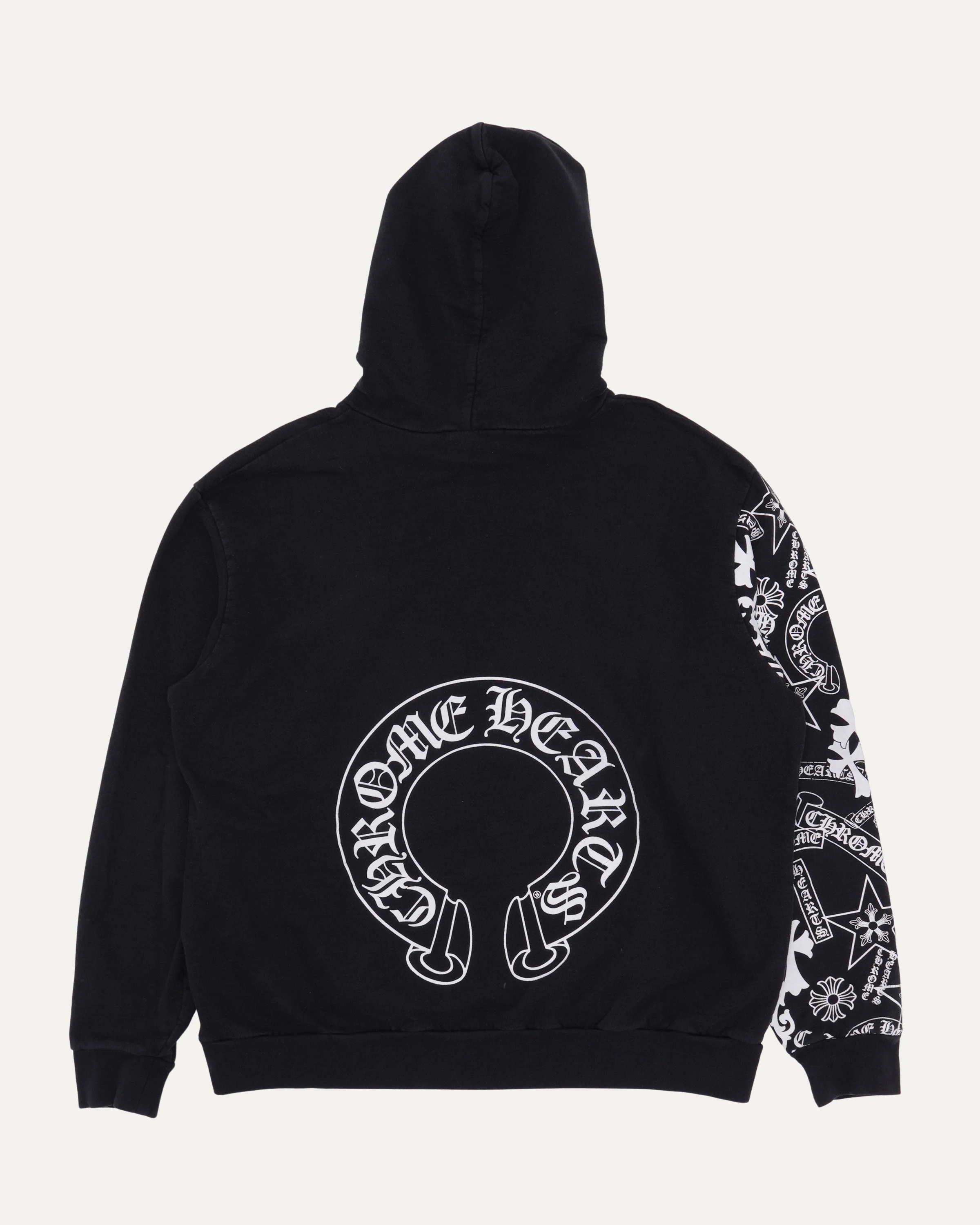 Stencil Sleeve Horseshoe Logo Hoodie - Image 2