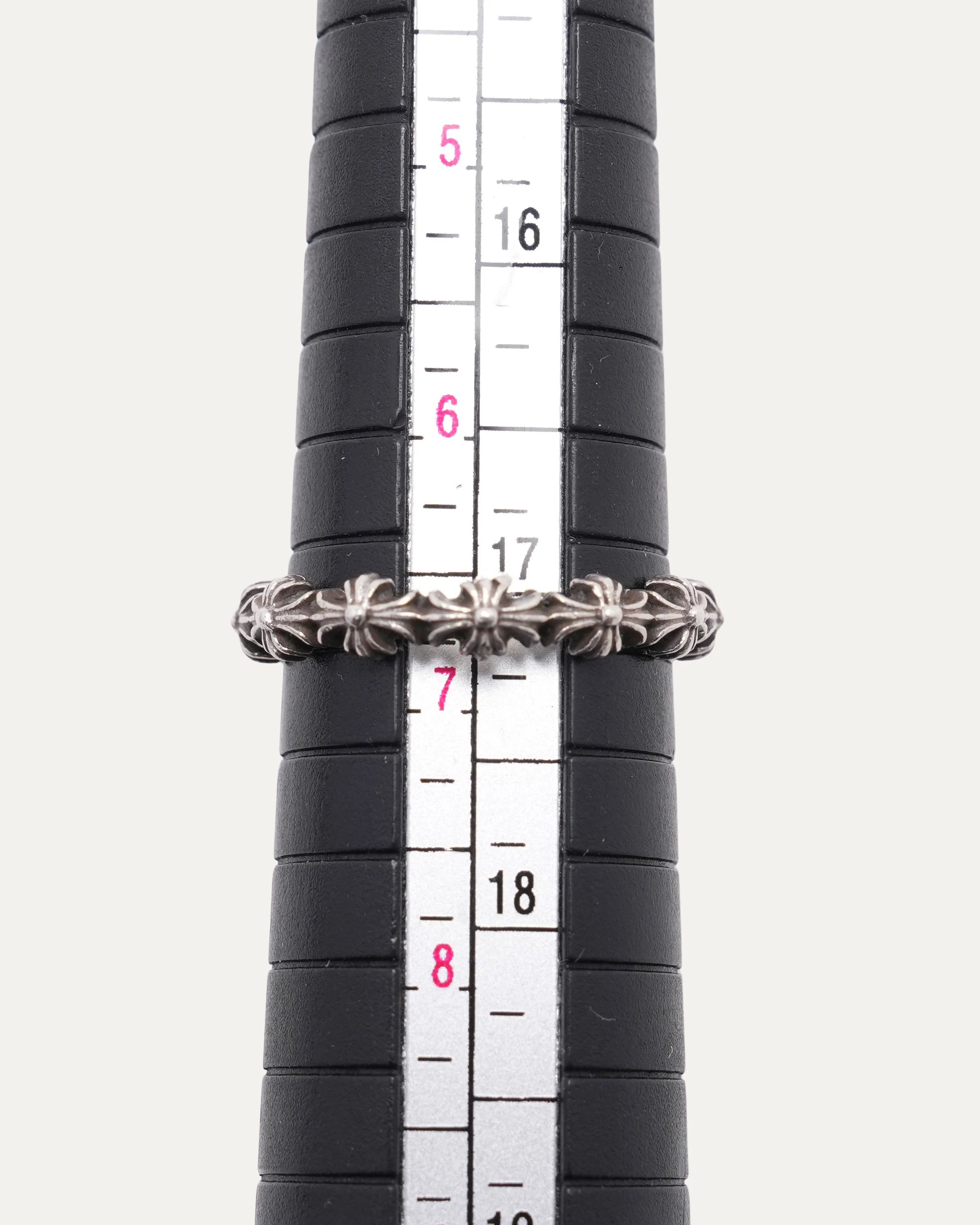 Tiny E Plus Cross Band Ring - Image 4
