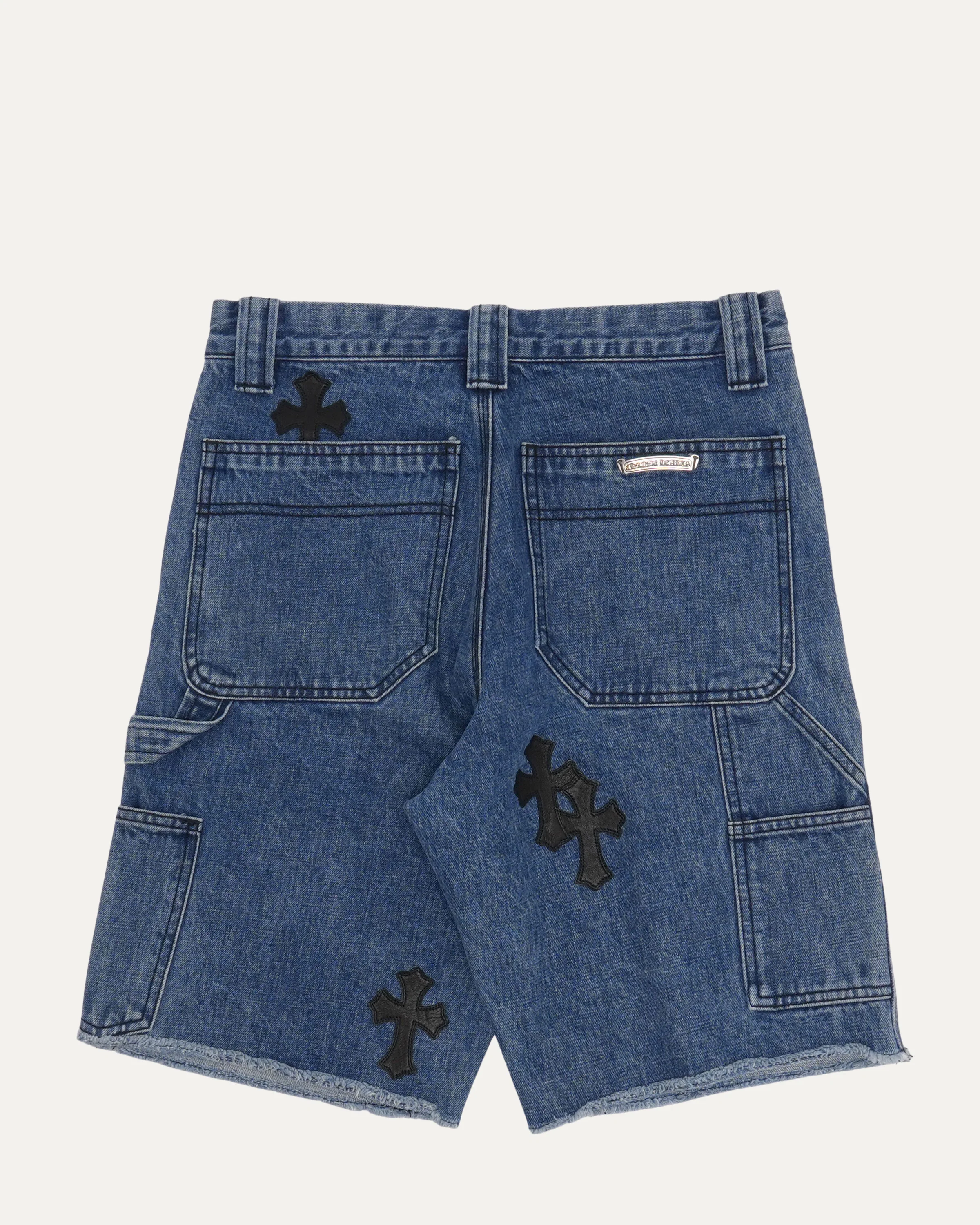 Turbo Diesel Cross Patch Double Knee Jean Shorts - Image 2