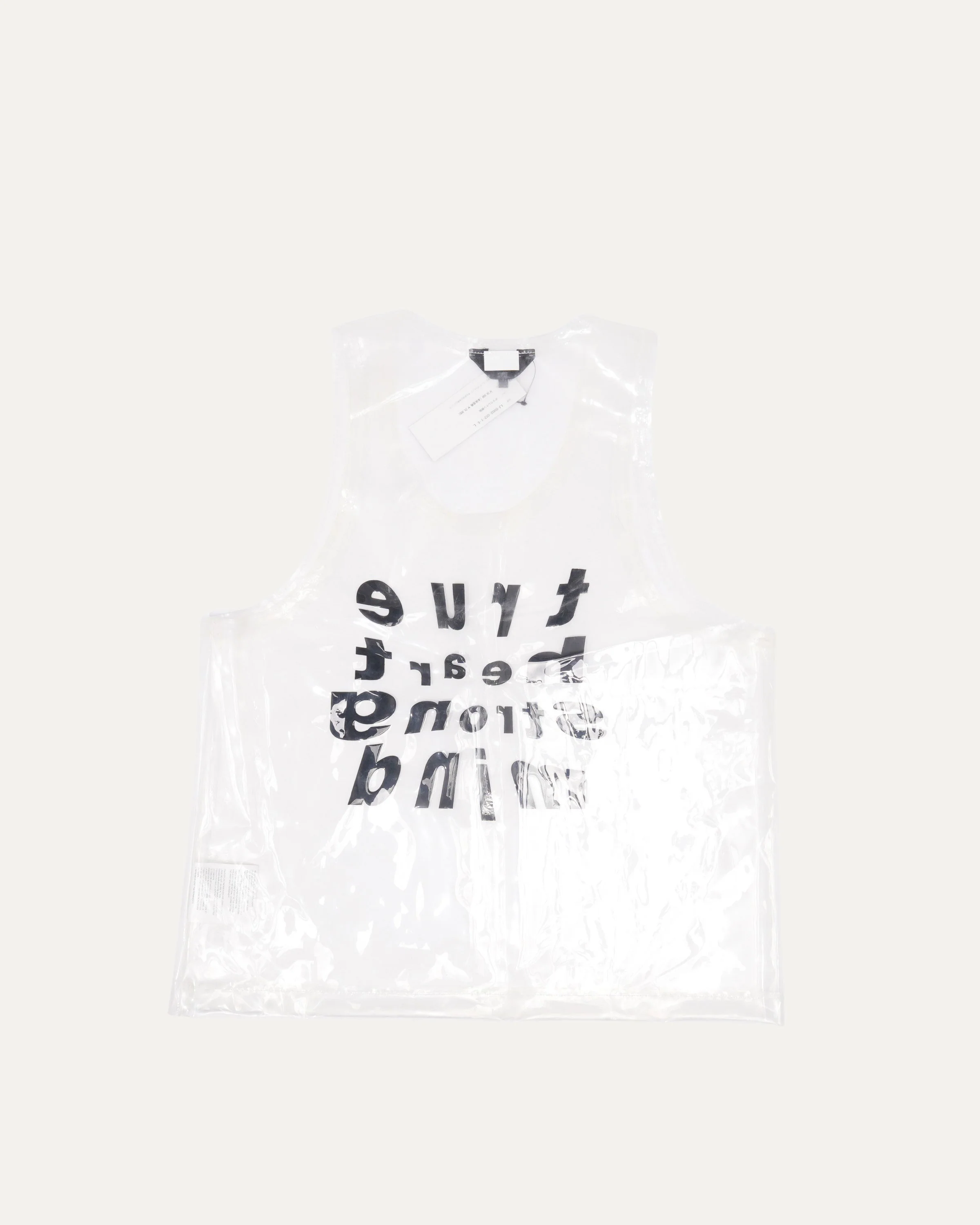 BLACK Transparent Slogan Tank Top - Image 2