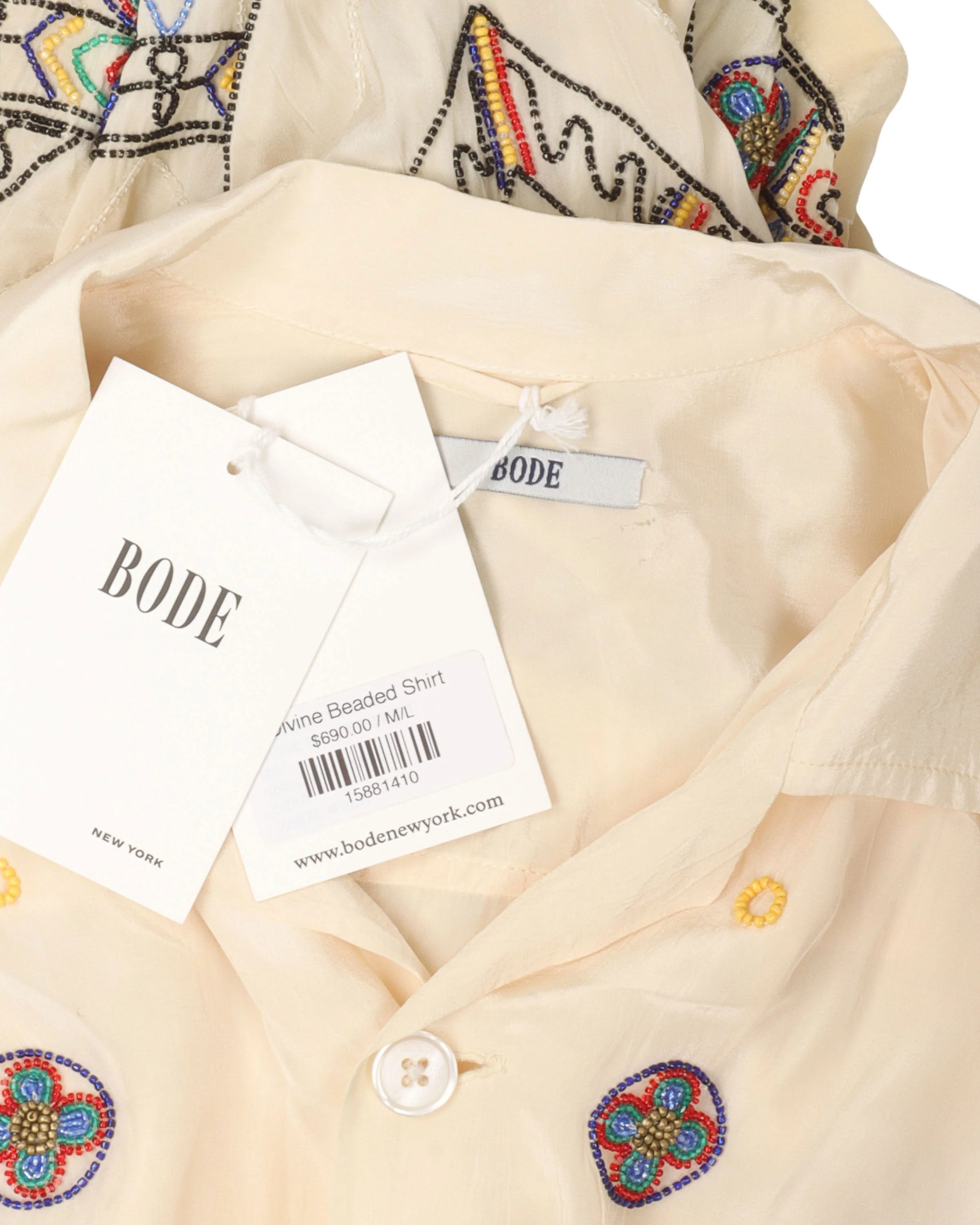 Divine Beaded Short Sleeve Shirt - Image 3