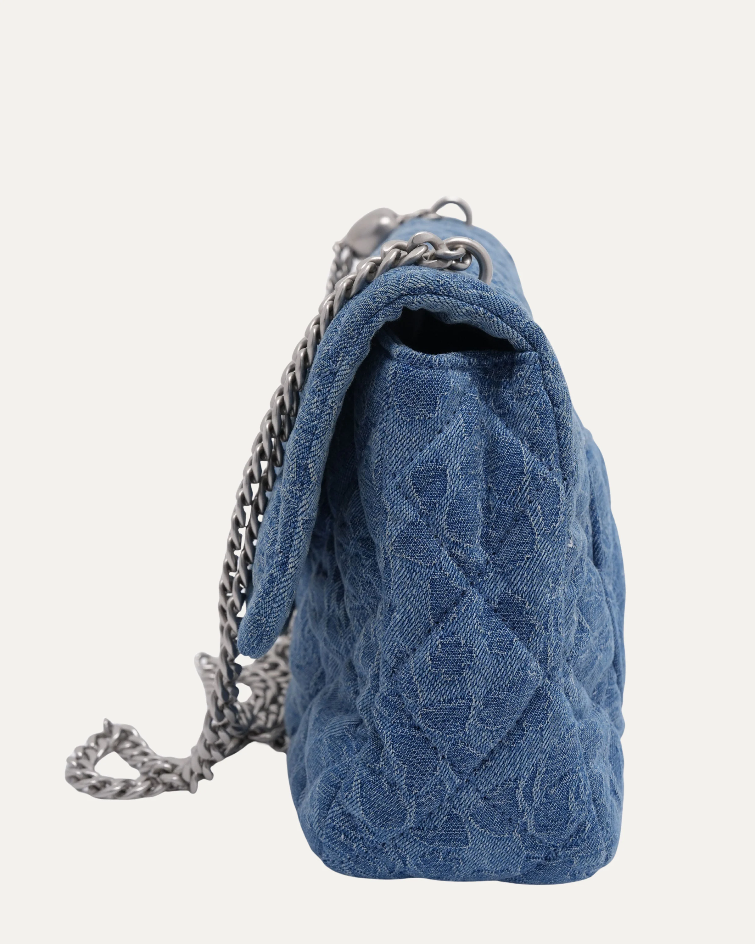 Denim Sweetheart Crush Mini Square Flap Bag - Image 2