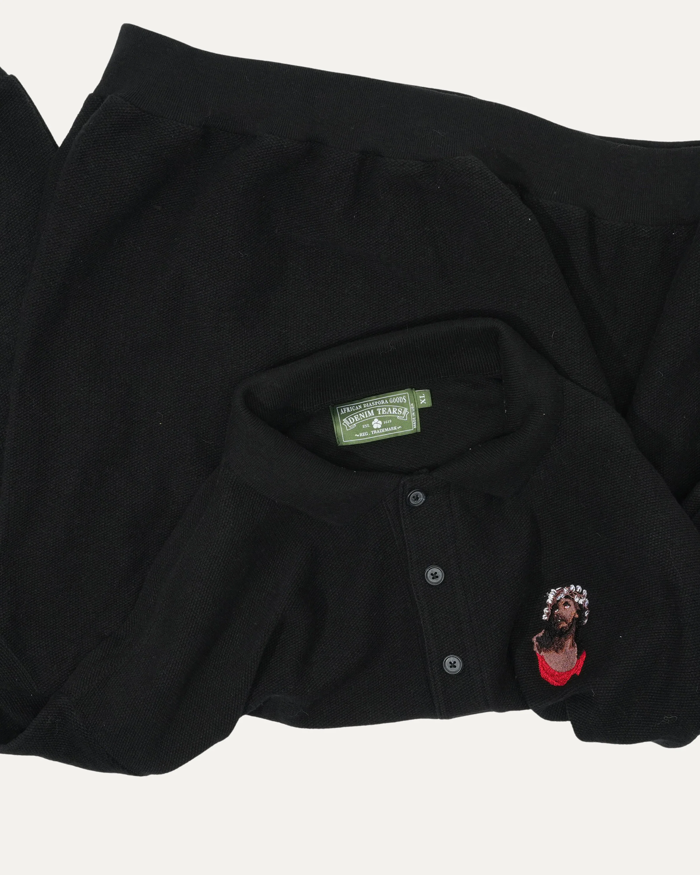 Jesus Long Sleeve Polo Shirt - Image 3