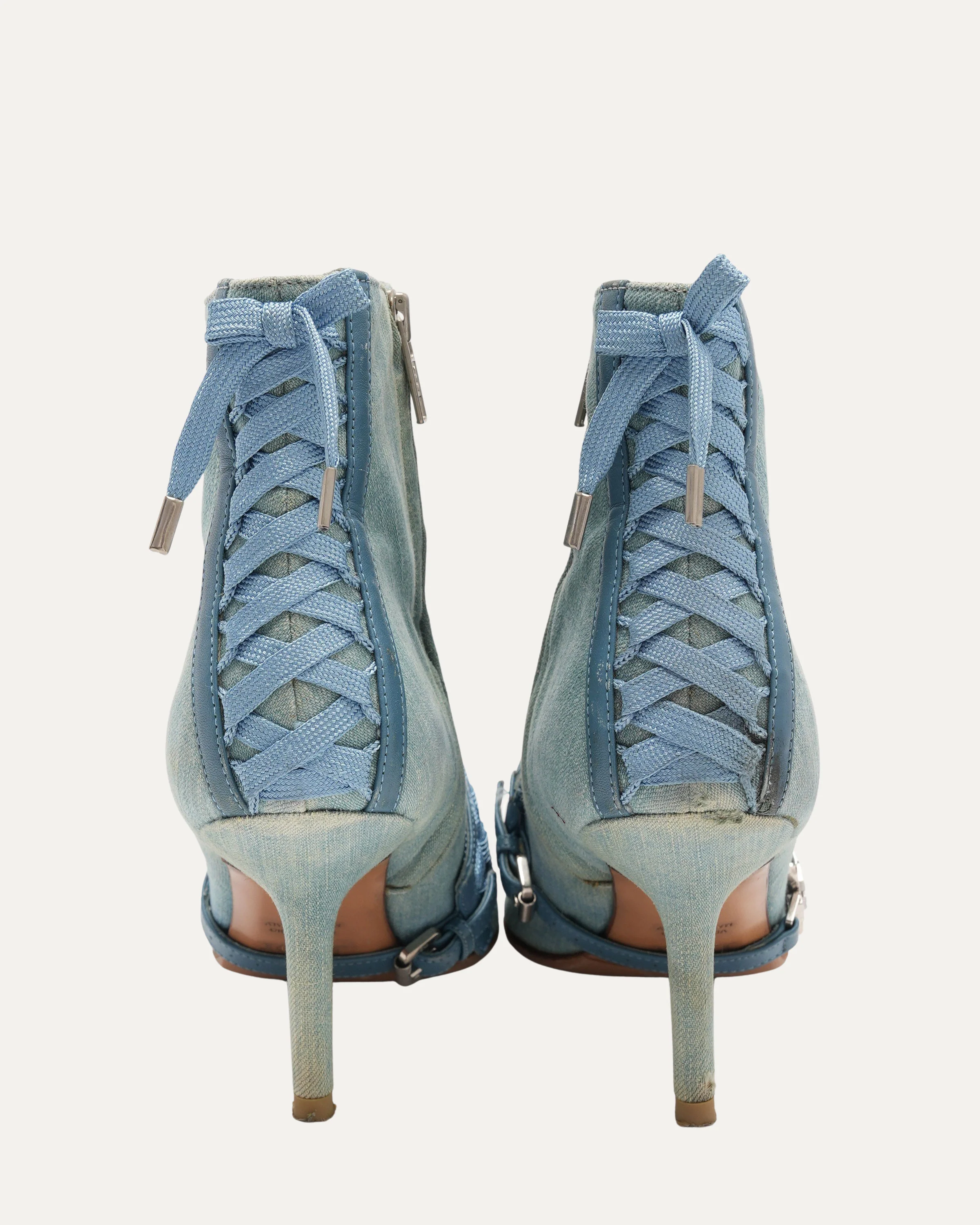 Galliano Era FW 2002 Denim Booties - Image 4