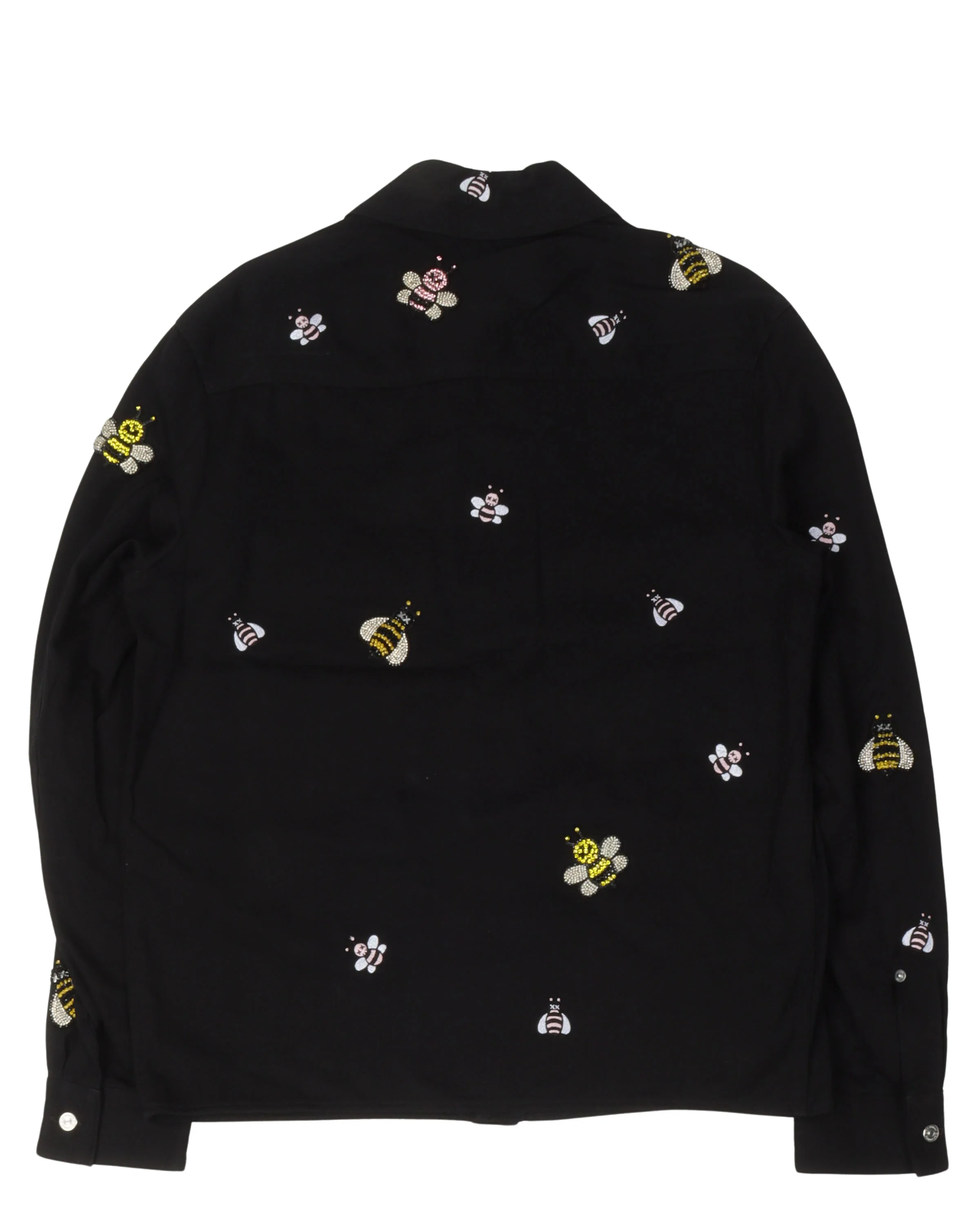 Kaws Crystal Embroidered Patch Shirt - Image 2