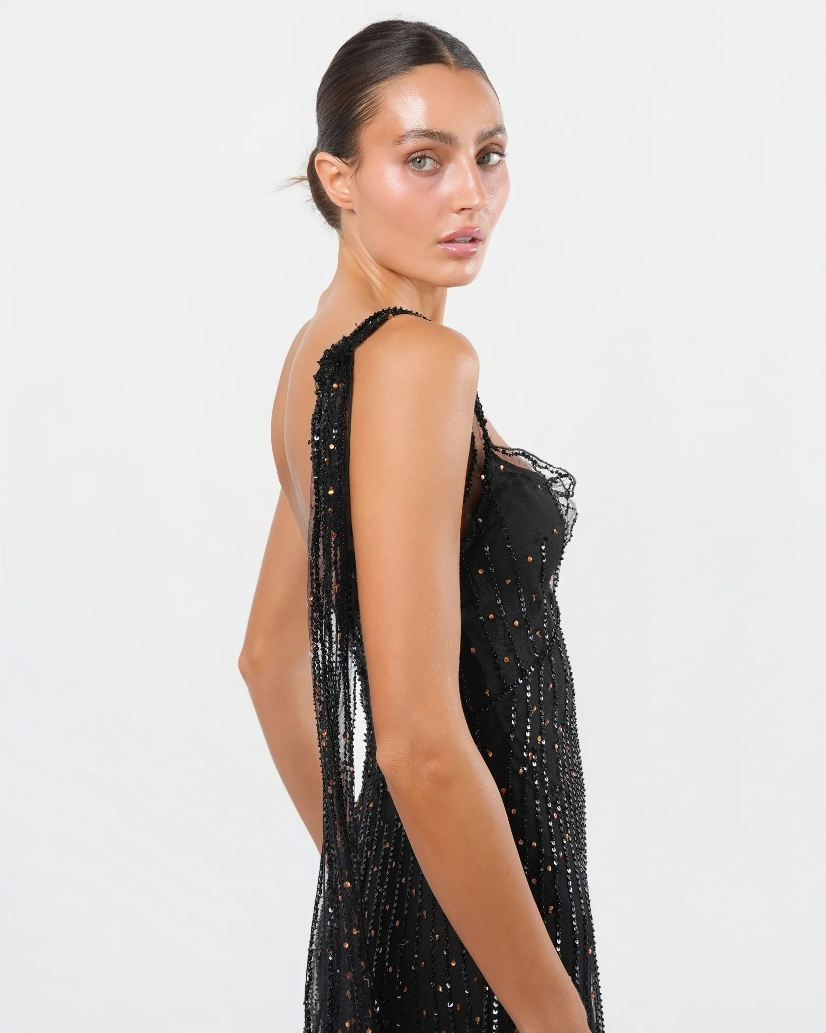 FW 2001 Tulle and Lace Overlay Gown - Image 5