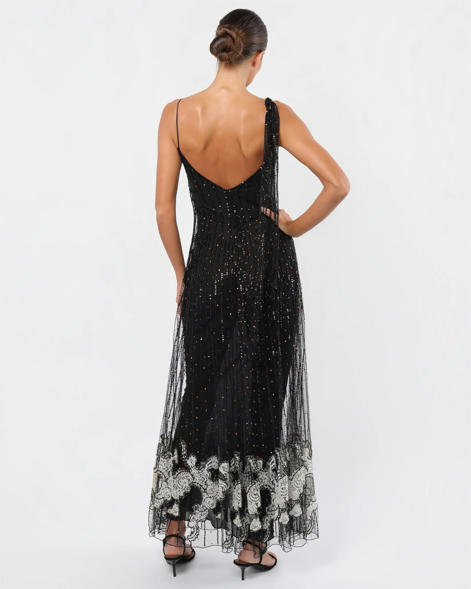 FW 2001 Tulle and Lace Overlay Gown - Image 7