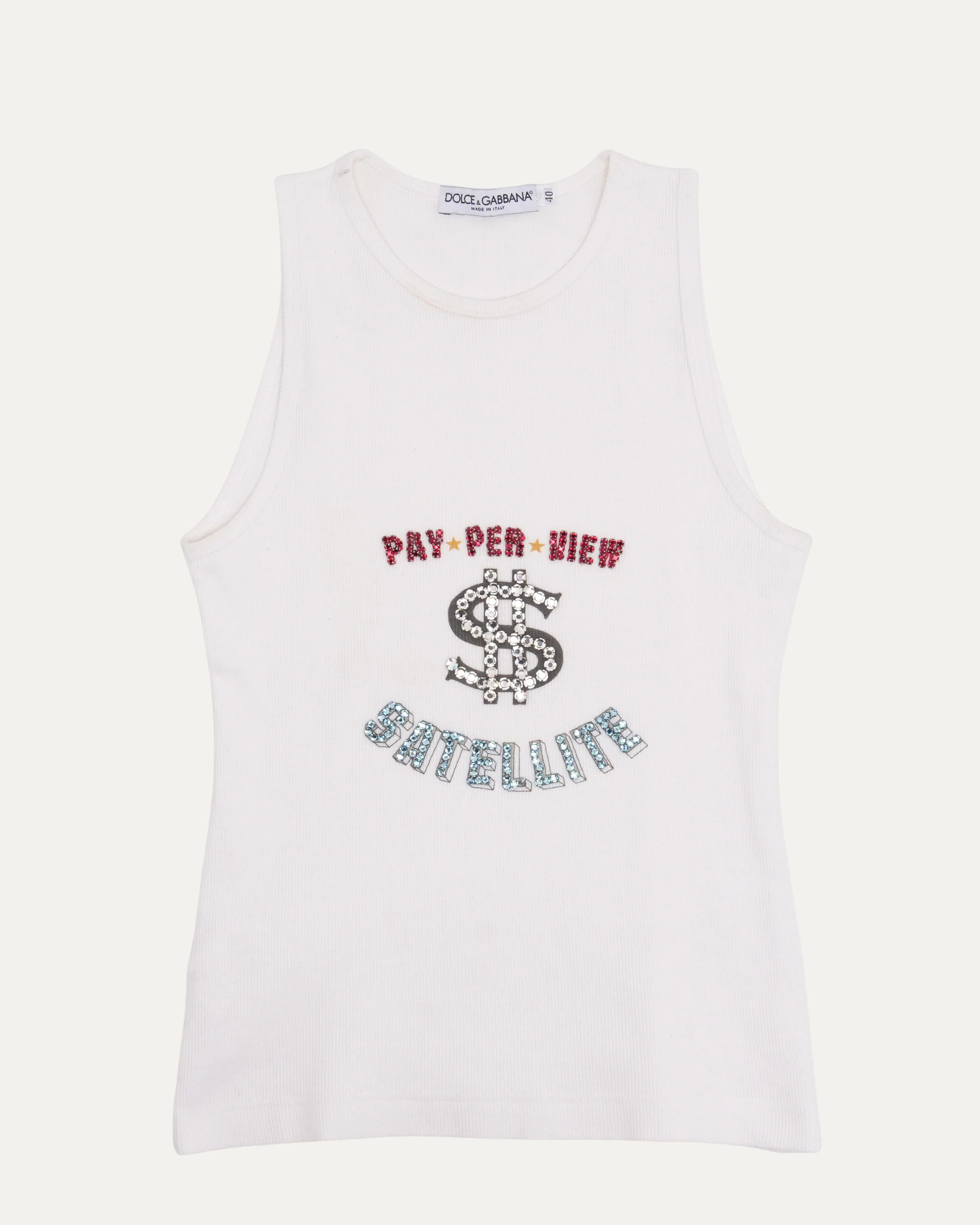"Pay Per View" Embellished Tank Top