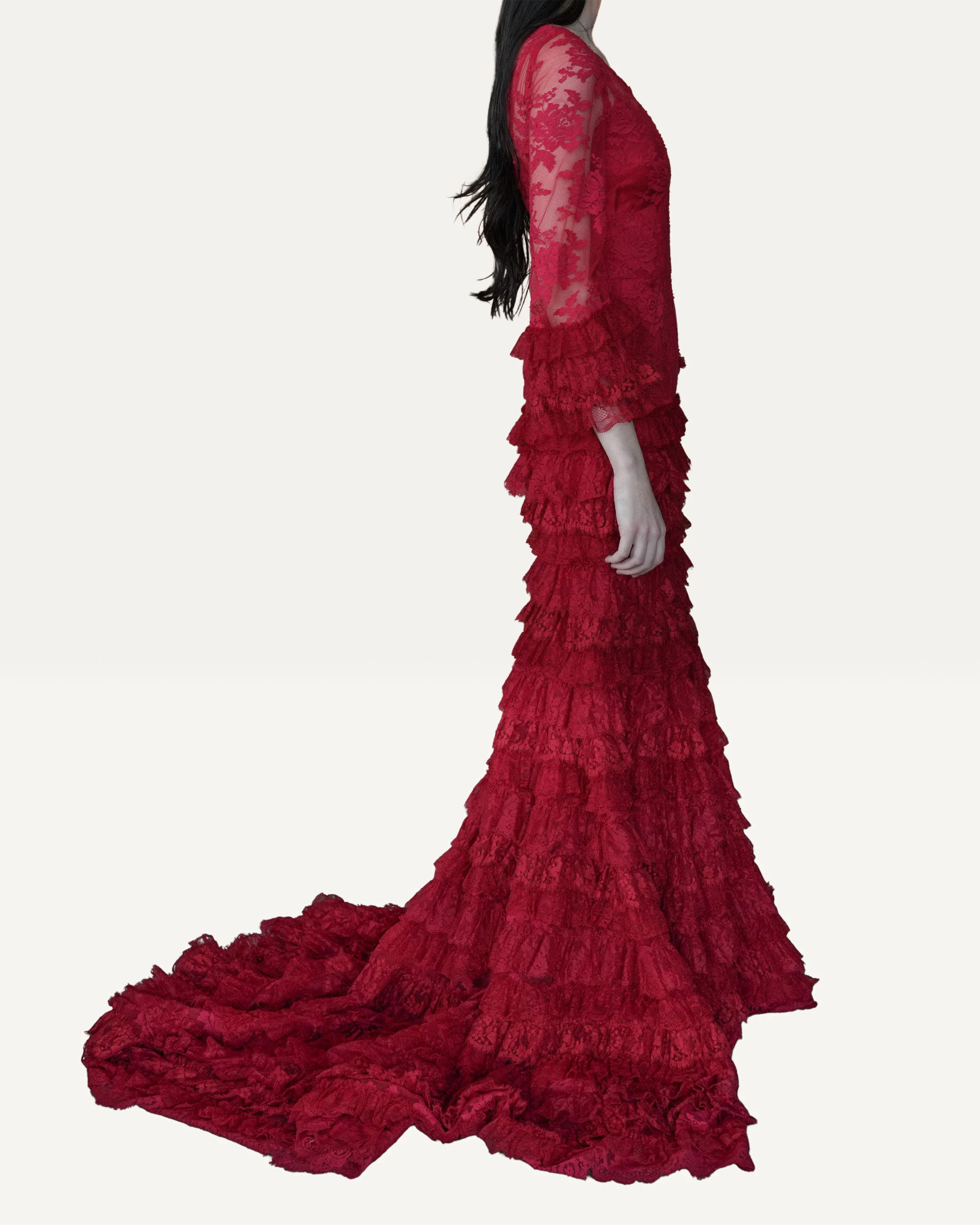Ruffle Lace Gown - Image 4
