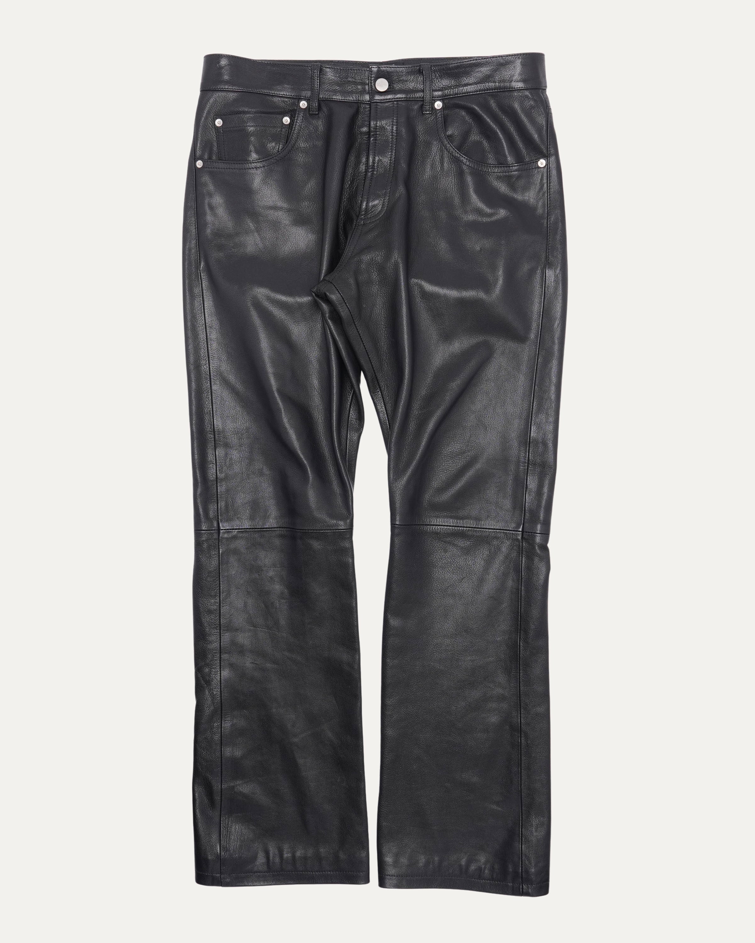 AW23 Leather Flared Pants