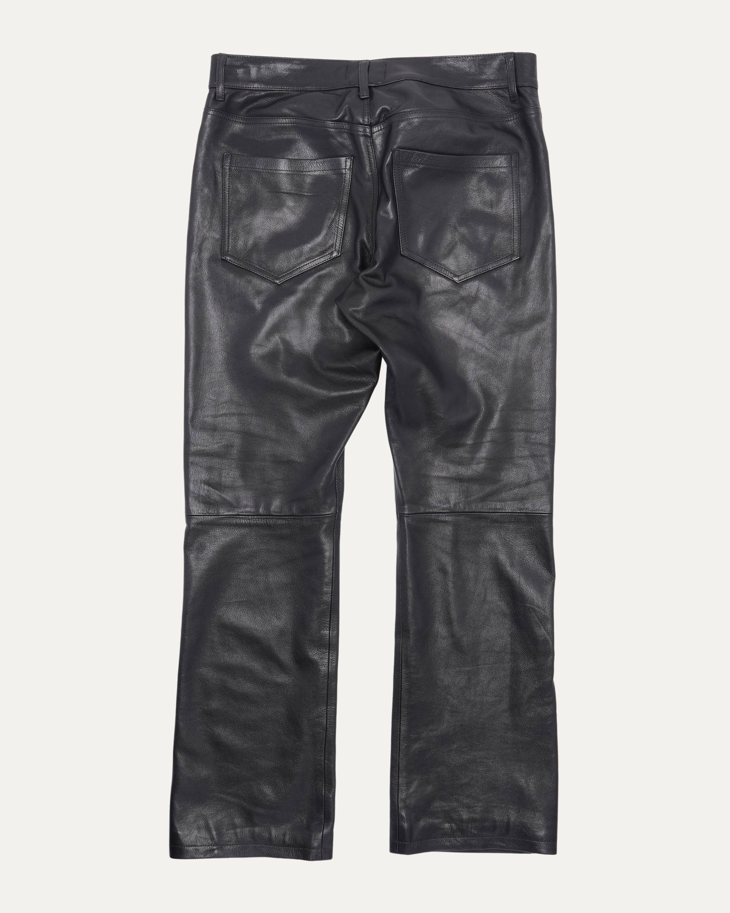 AW23 Leather Flared Pants - Image 2