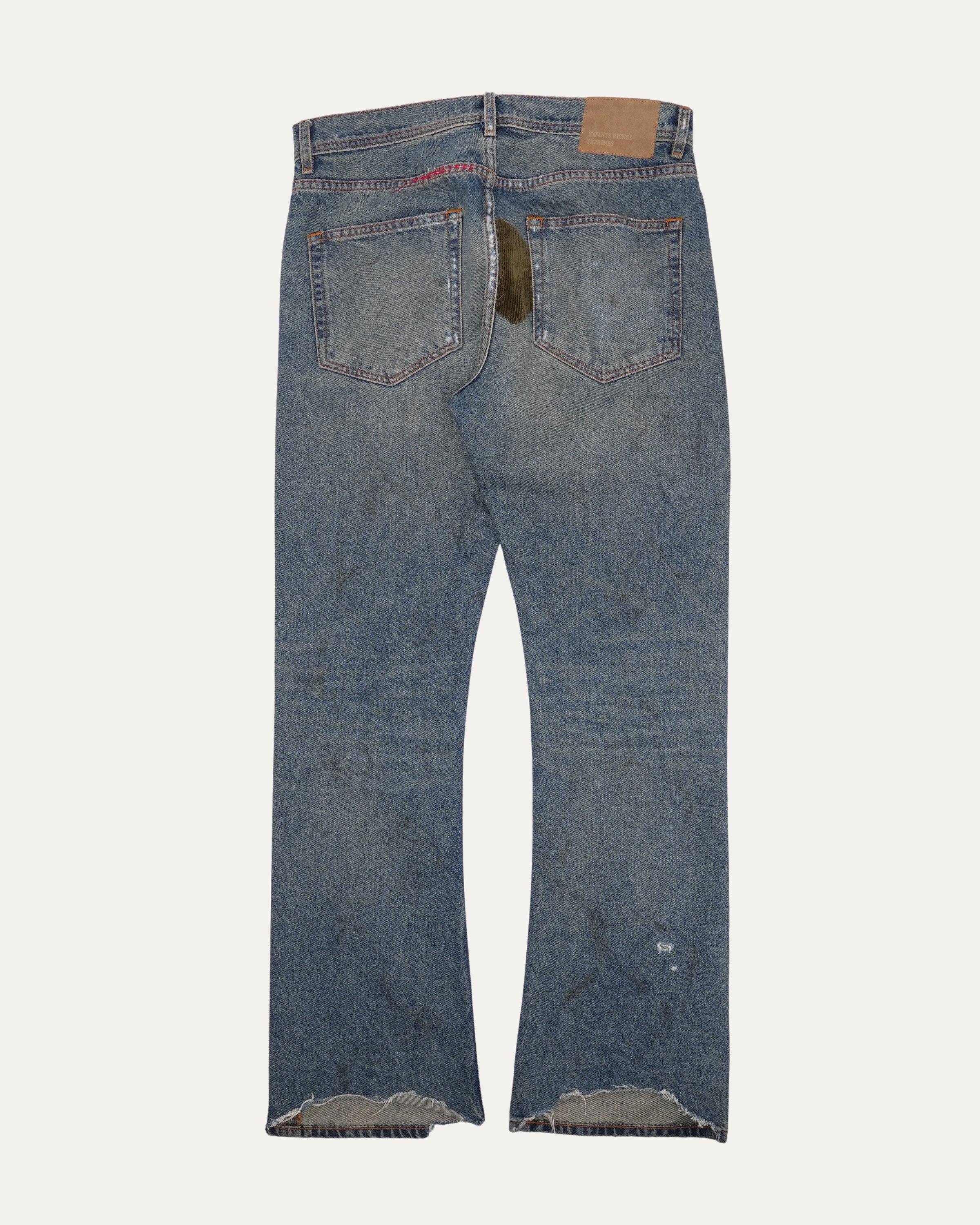Patchwork Flare Jeans - Image 2