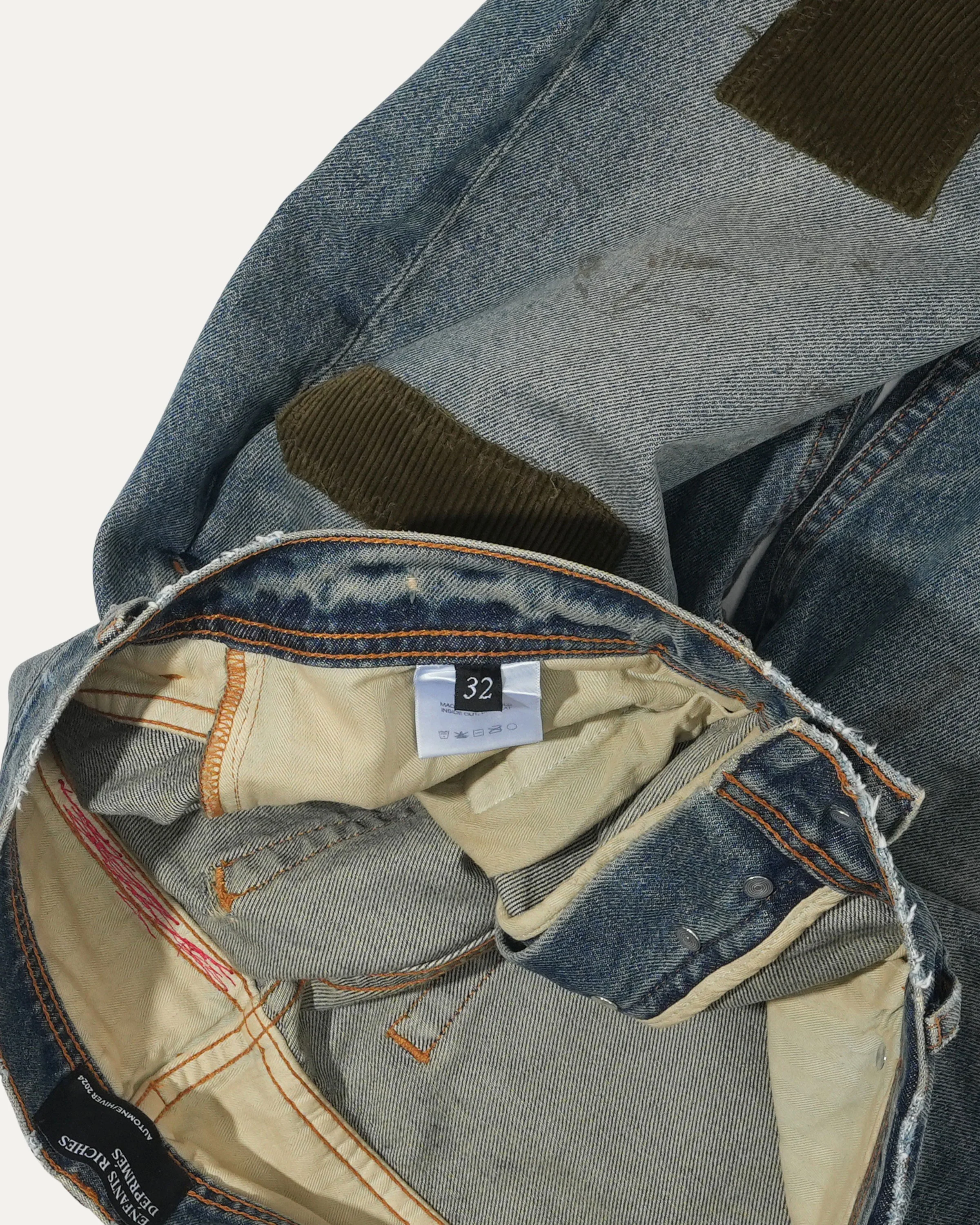 Patchwork Flare Jeans - Image 4