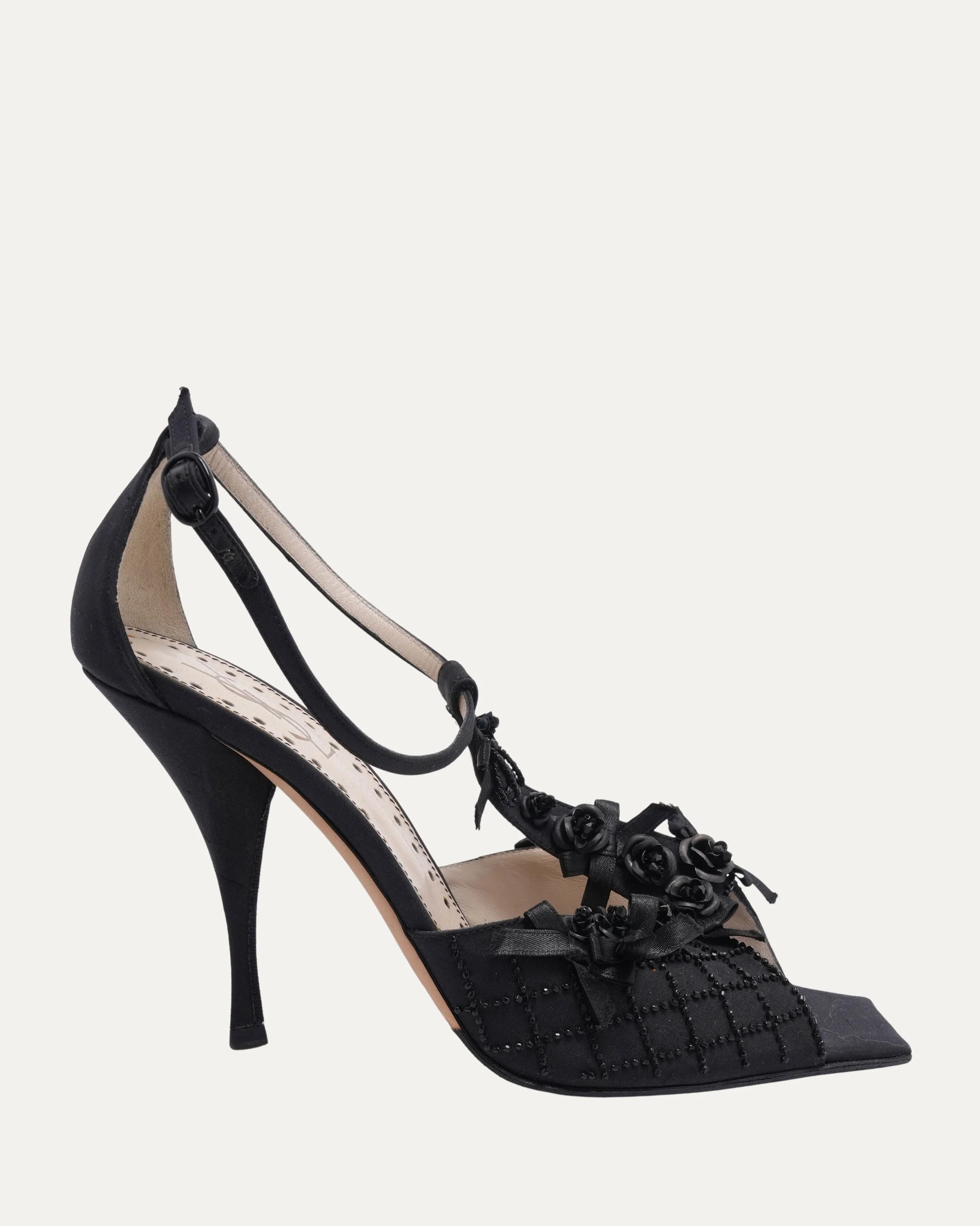 Floral and Bow Embellished Heels - Image 3