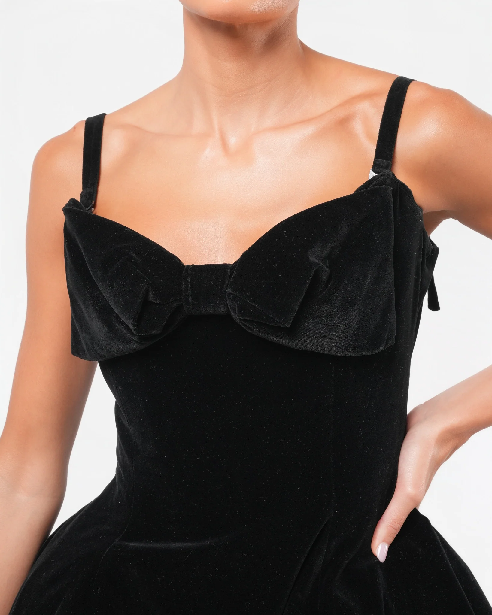 FW 1999 Runway Velvet Corsetted Dress - Image 3