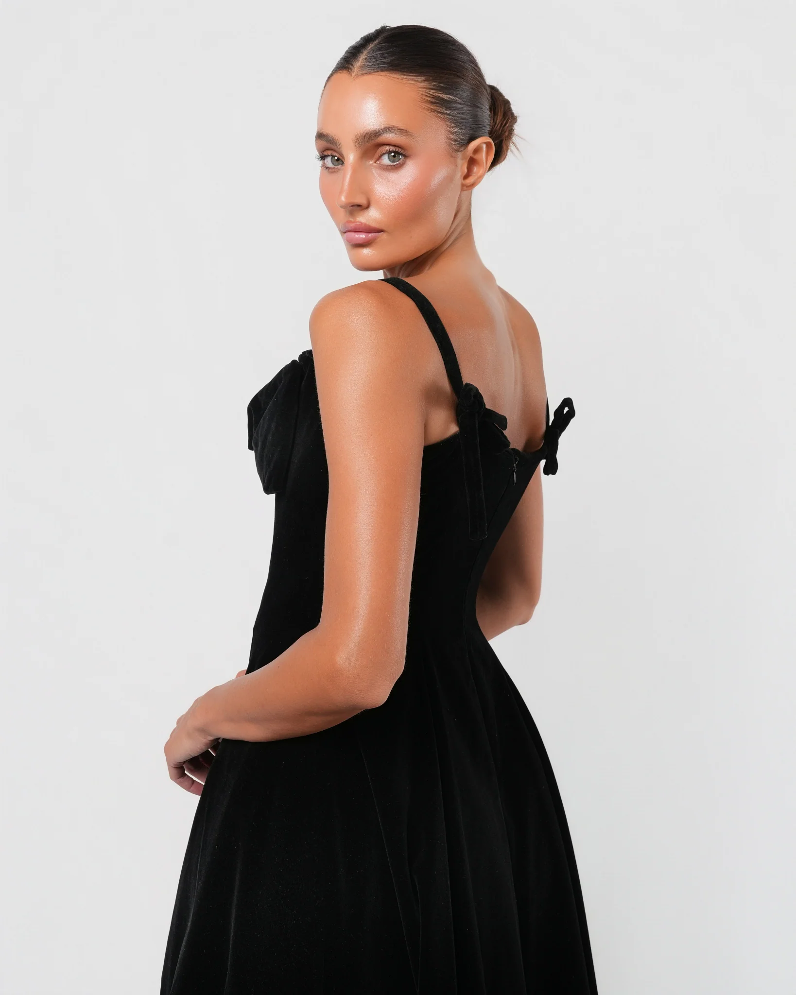 FW 1999 Runway Velvet Corsetted Dress - Image 6