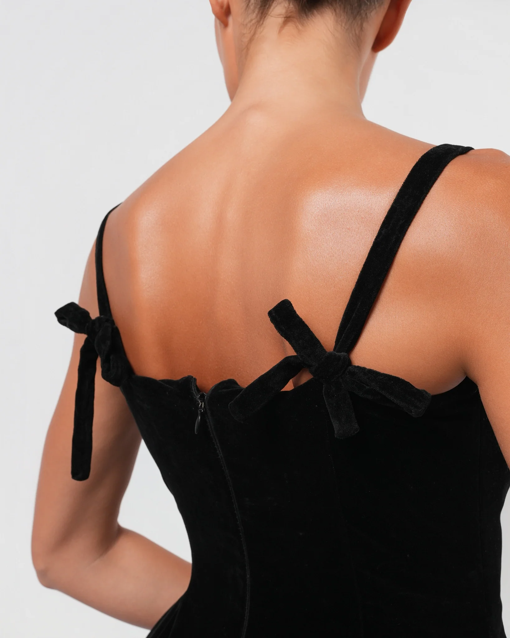 FW 1999 Runway Velvet Corsetted Dress - Image 7