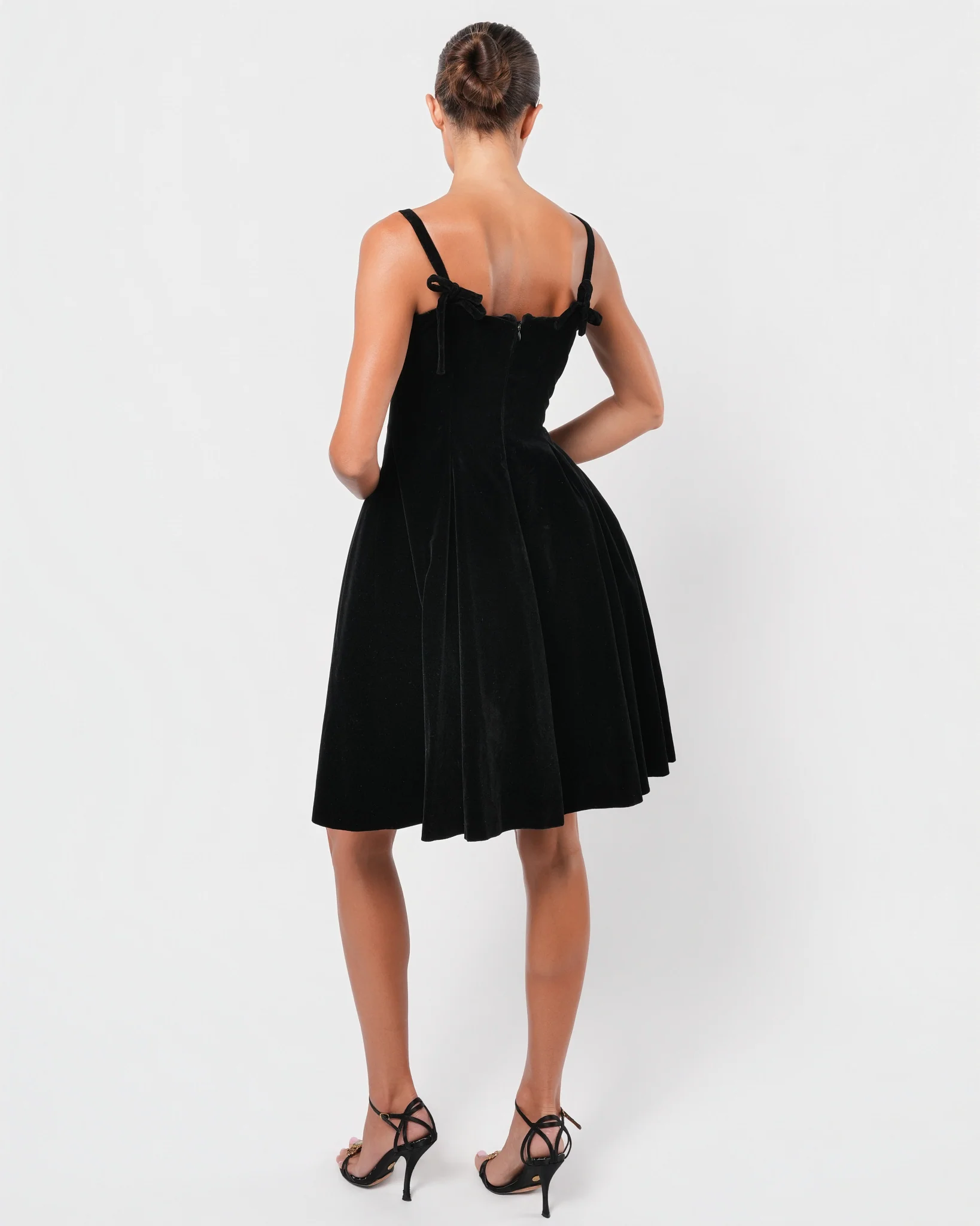 FW 1999 Runway Velvet Corsetted Dress - Image 8