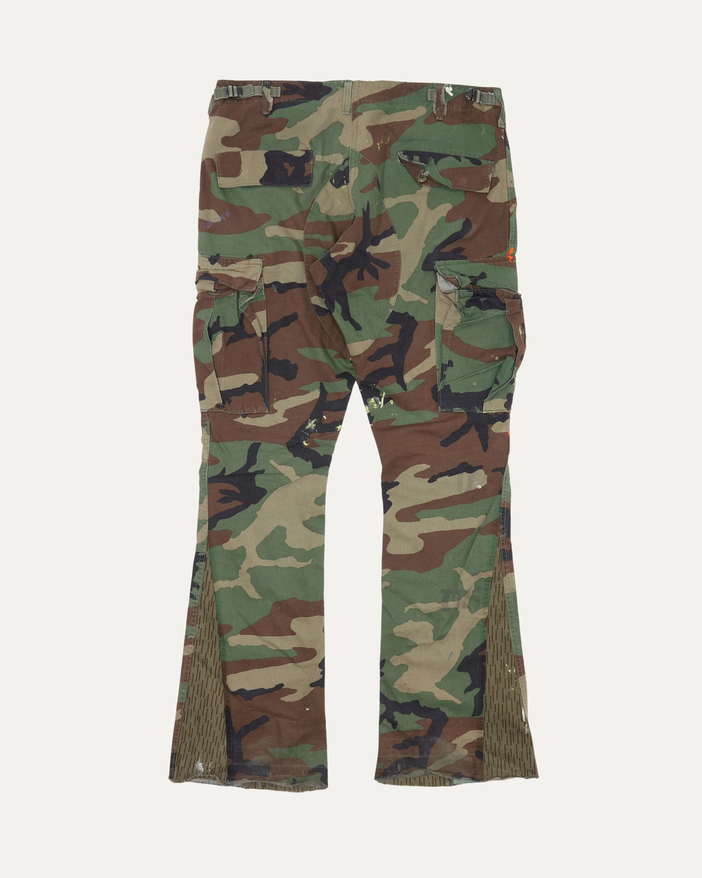 Camouflage Flared Cargo Pants - Image 2